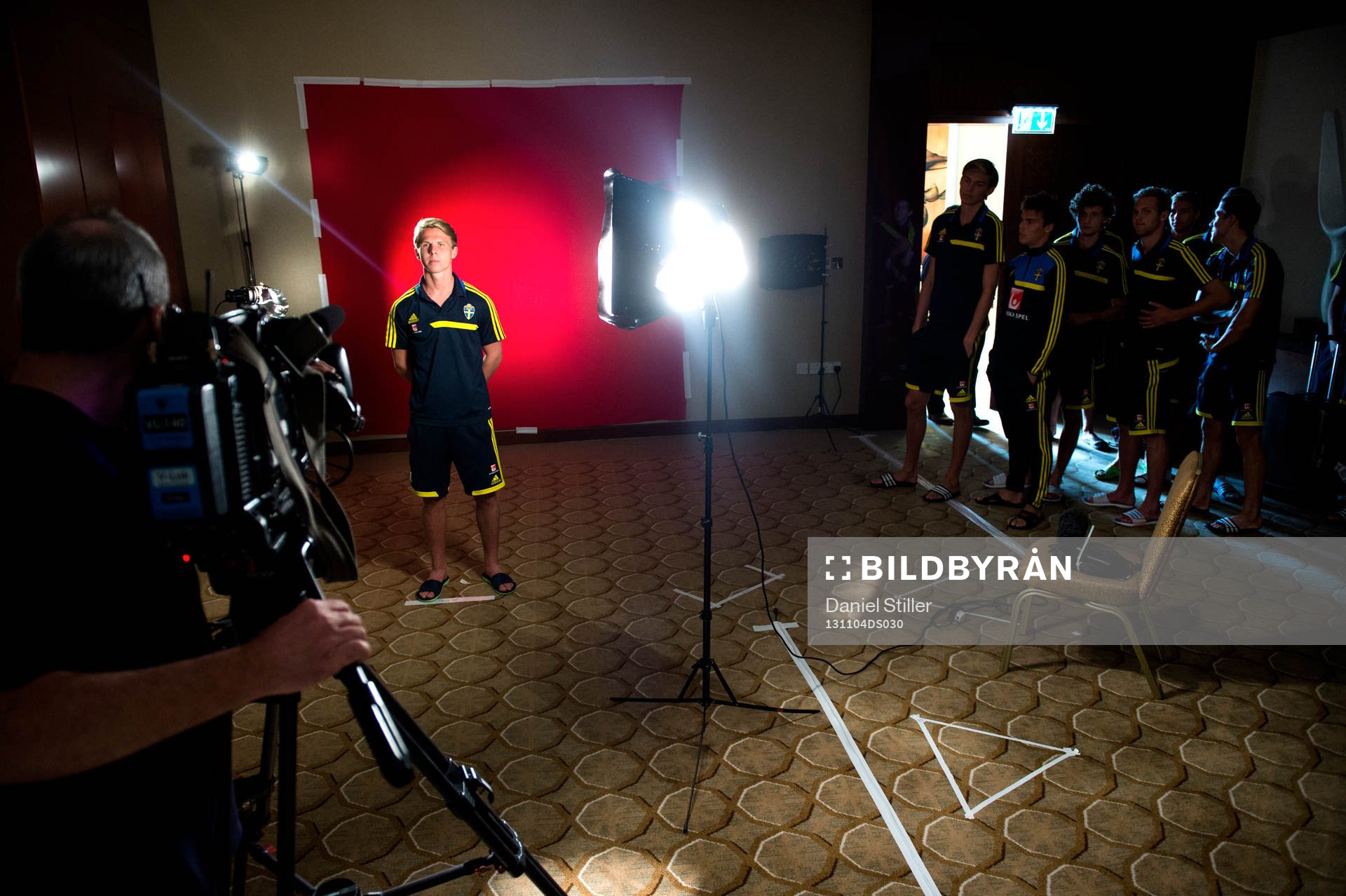 Fotografering av laget dagen innan semifinalen i U17-VM
