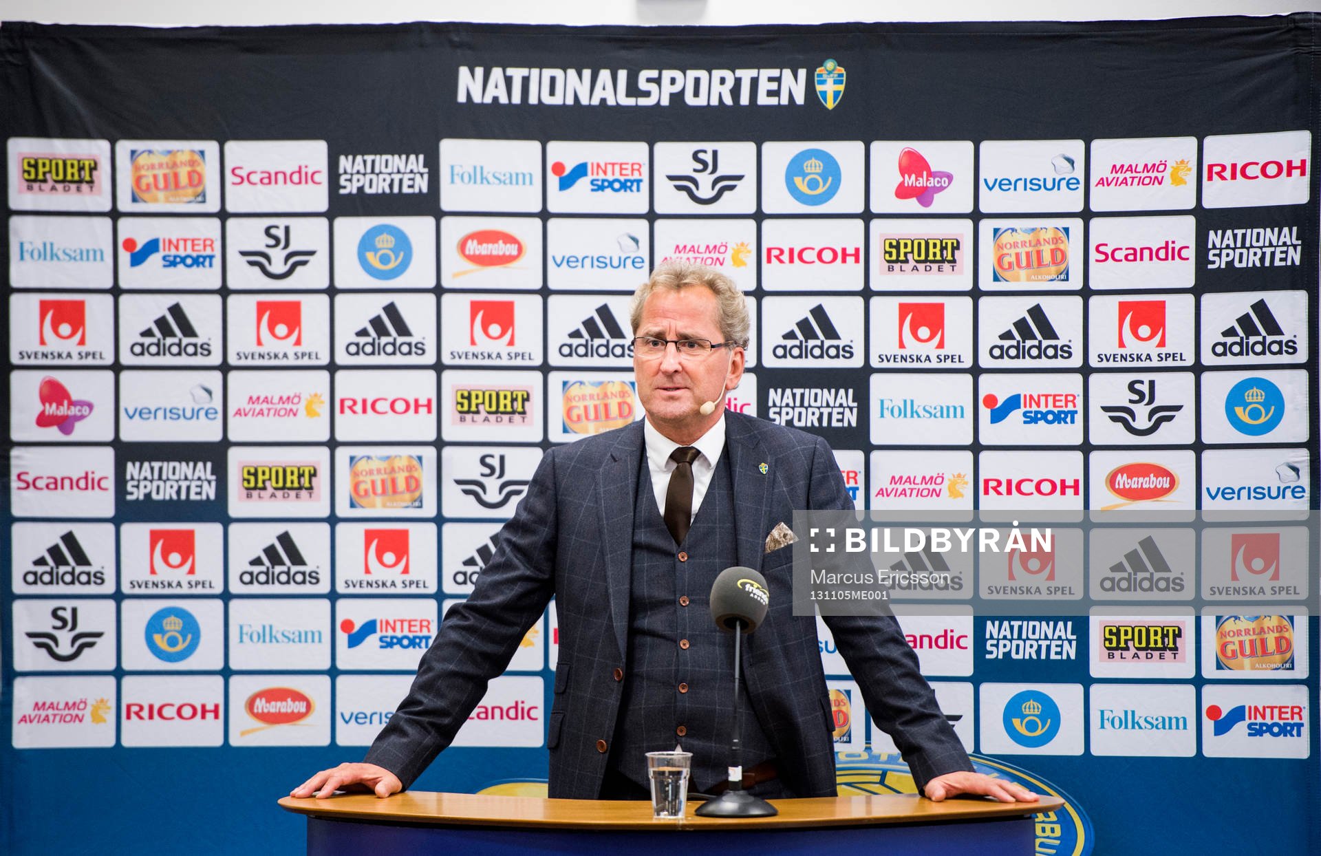 Presskonferens med Sveriges förbundskapten Erik Hamrén