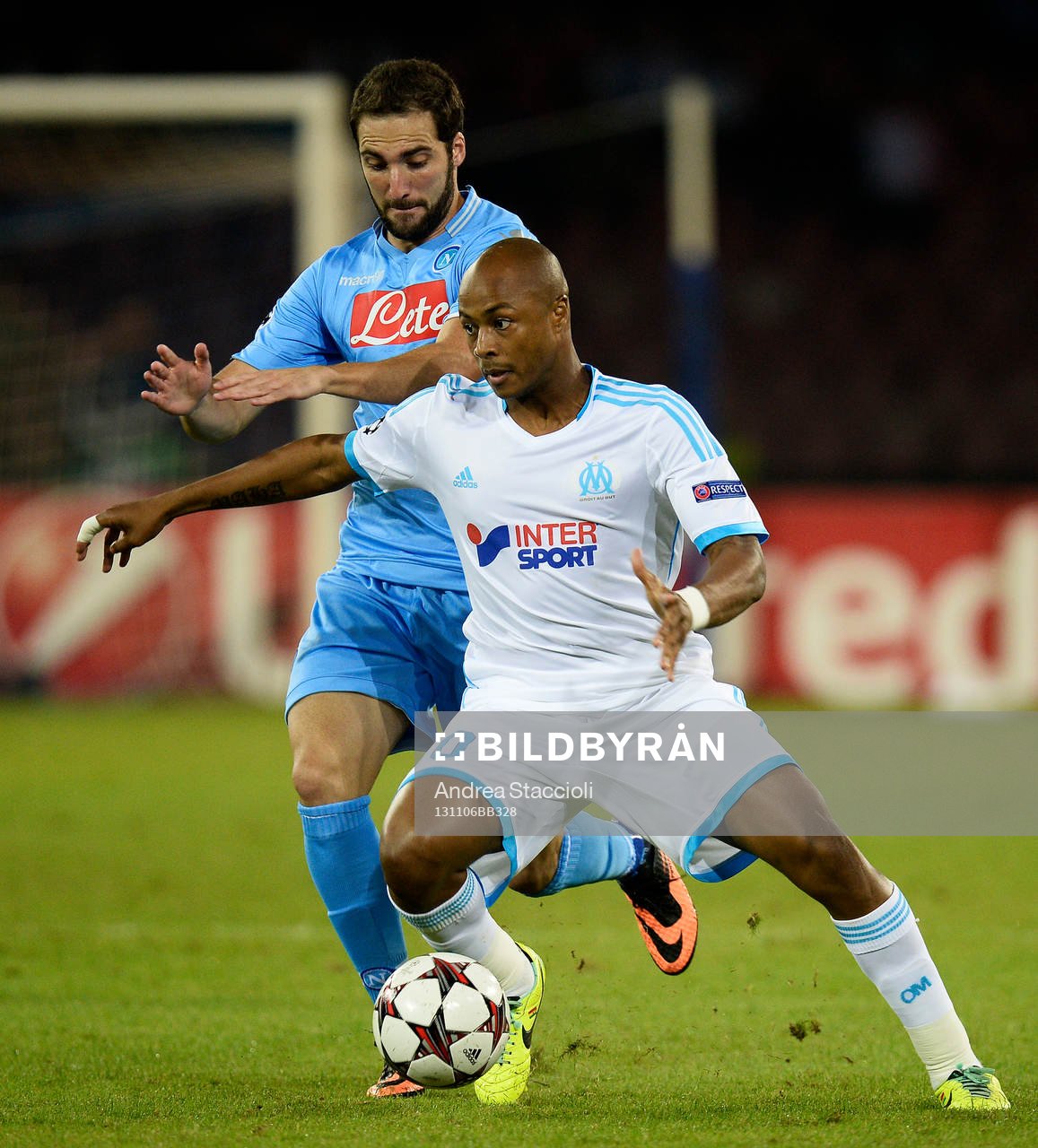 Gonzalo Higuain Napoli, Andre Ayew Marseille Napoli