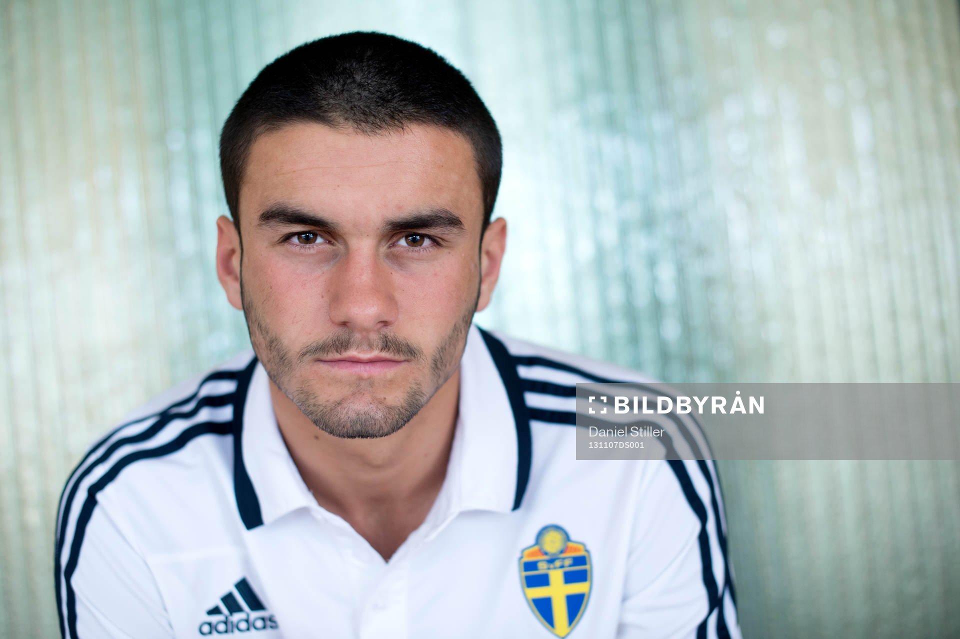 Sveriges Valmir Berisha dagen innan matchen om tredjepris i