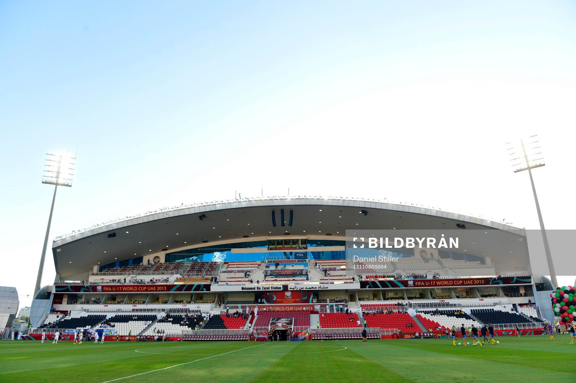Vy över arenan Mohamed Bin Zayed innan bronsmatchen i