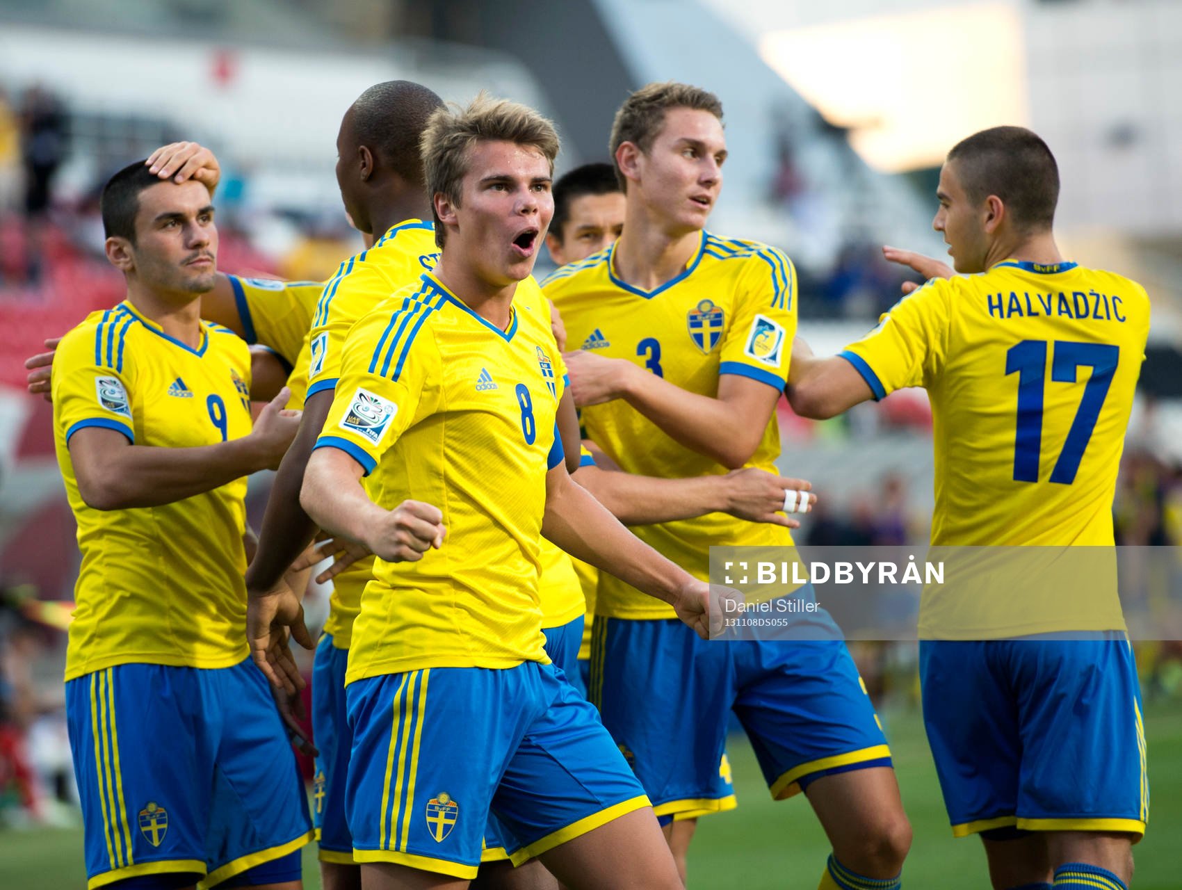 Sveriges Elias Andersson jublar