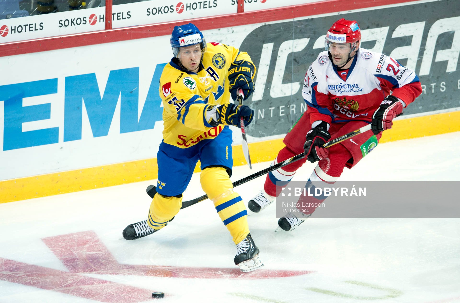 Sveriges Elias Fälth och Rysslands Alexander Popov