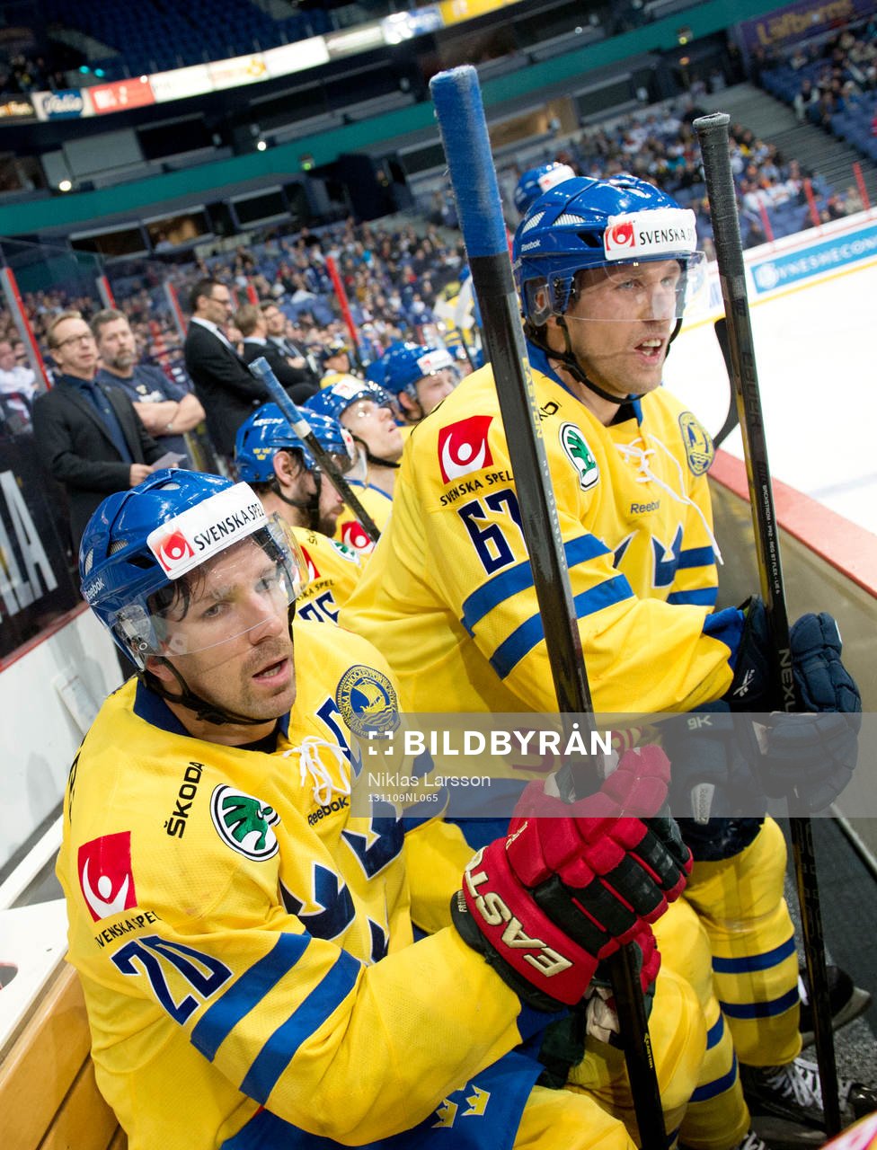 Sveriges Joel Lundqvist  och Martin Thörnberg