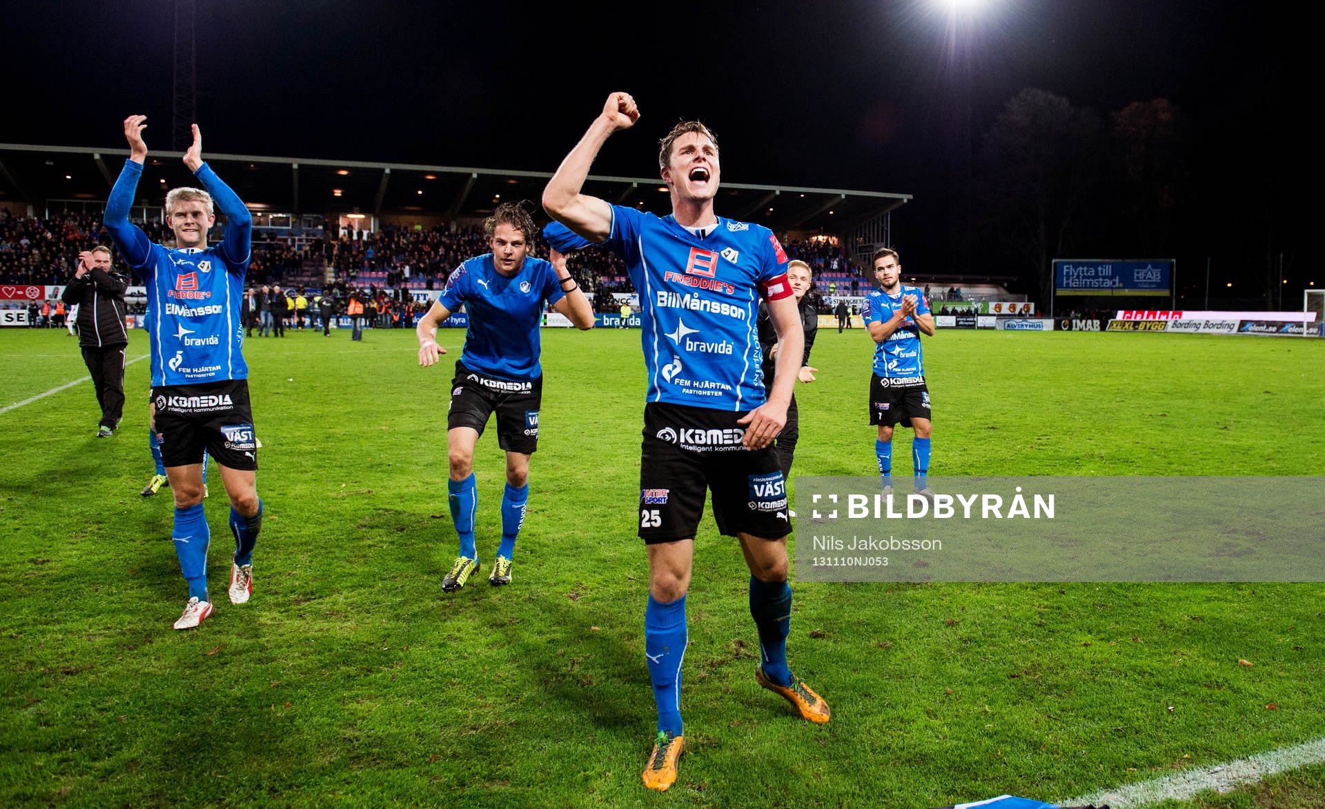 Halmstads Rickard Magyar jublar