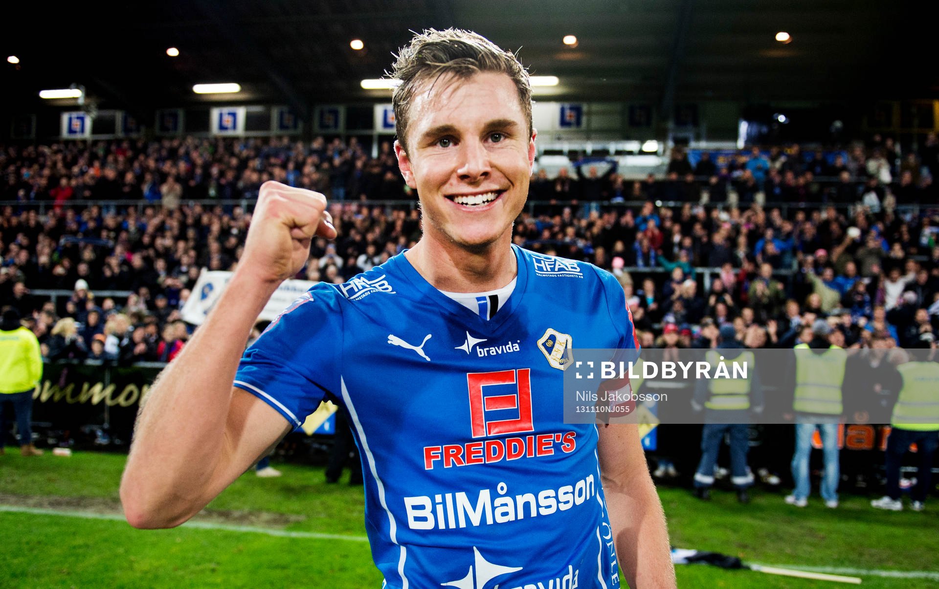 Halmstads Rickard Magyar jublar