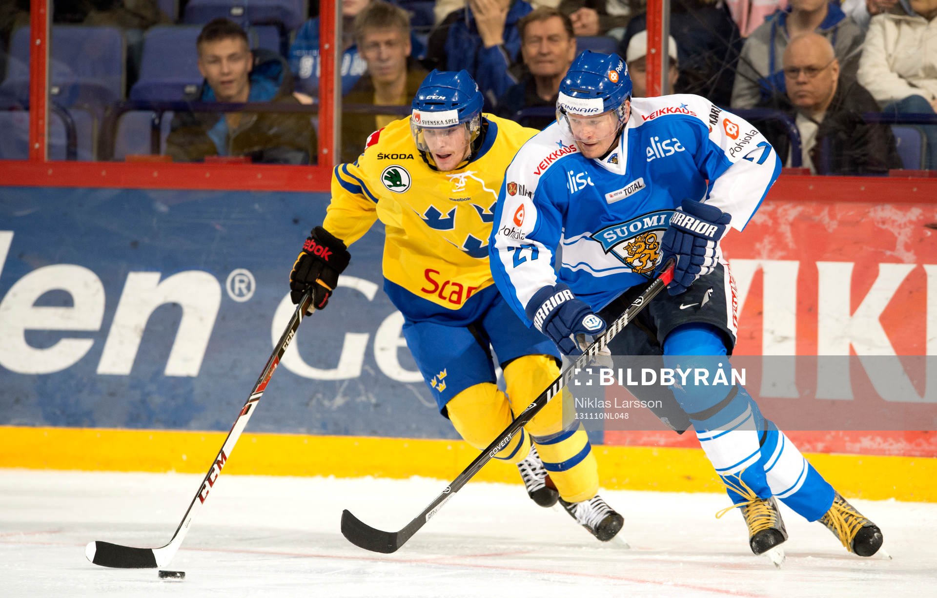 Finlands Petri Kontiola och Sveriges Niclas Burström
