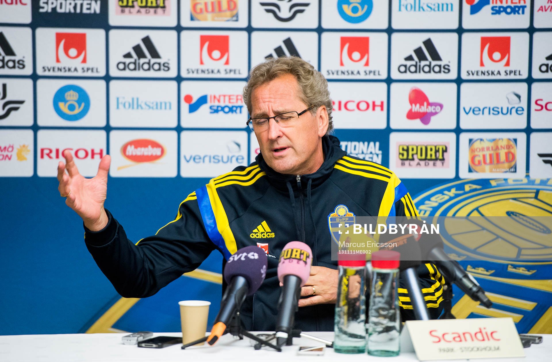 Presskonferens med Sverige förbundskapten Erik Hamrén