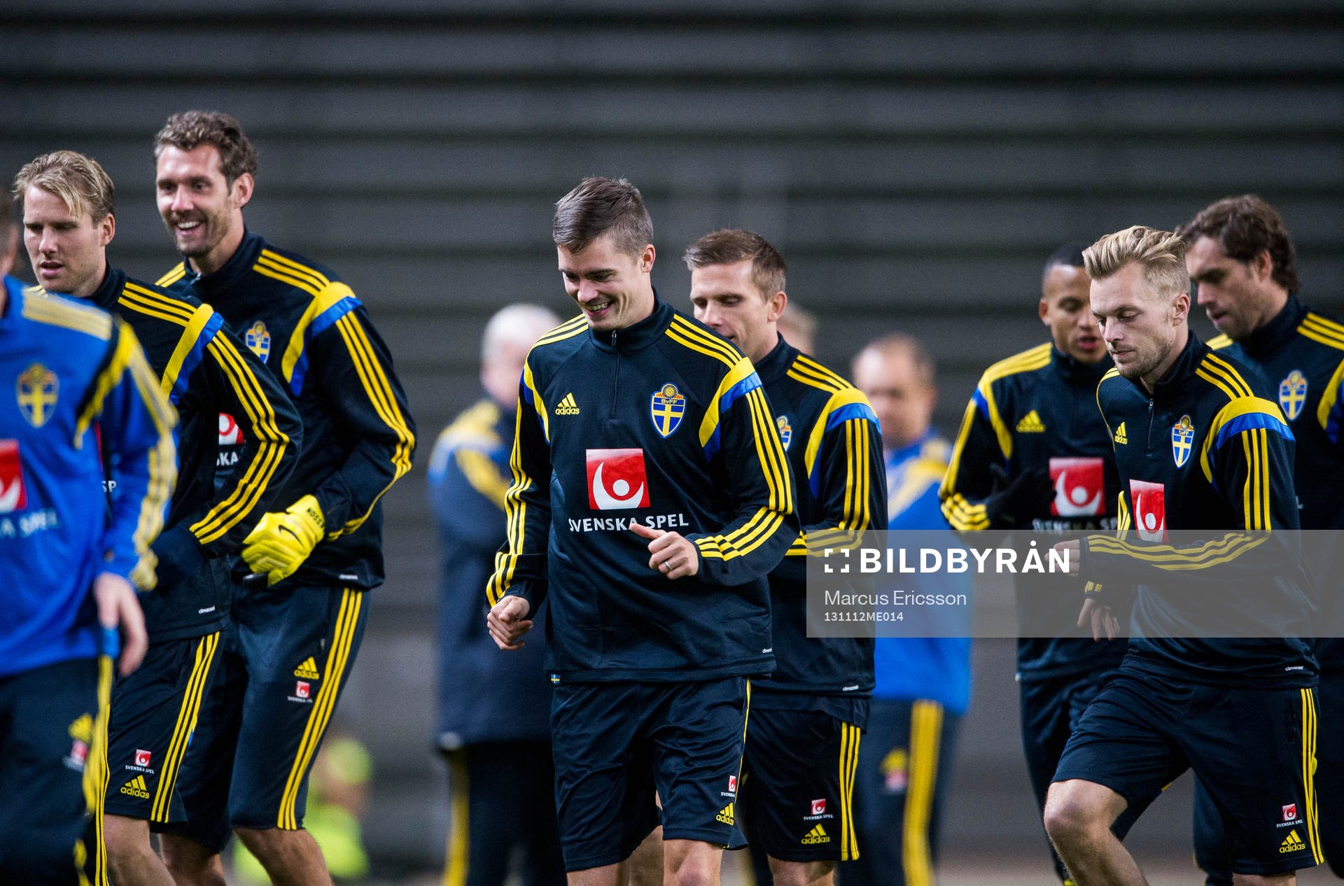 Målvakten Andreas Isaksson, Mikael Lustig och Sebastian