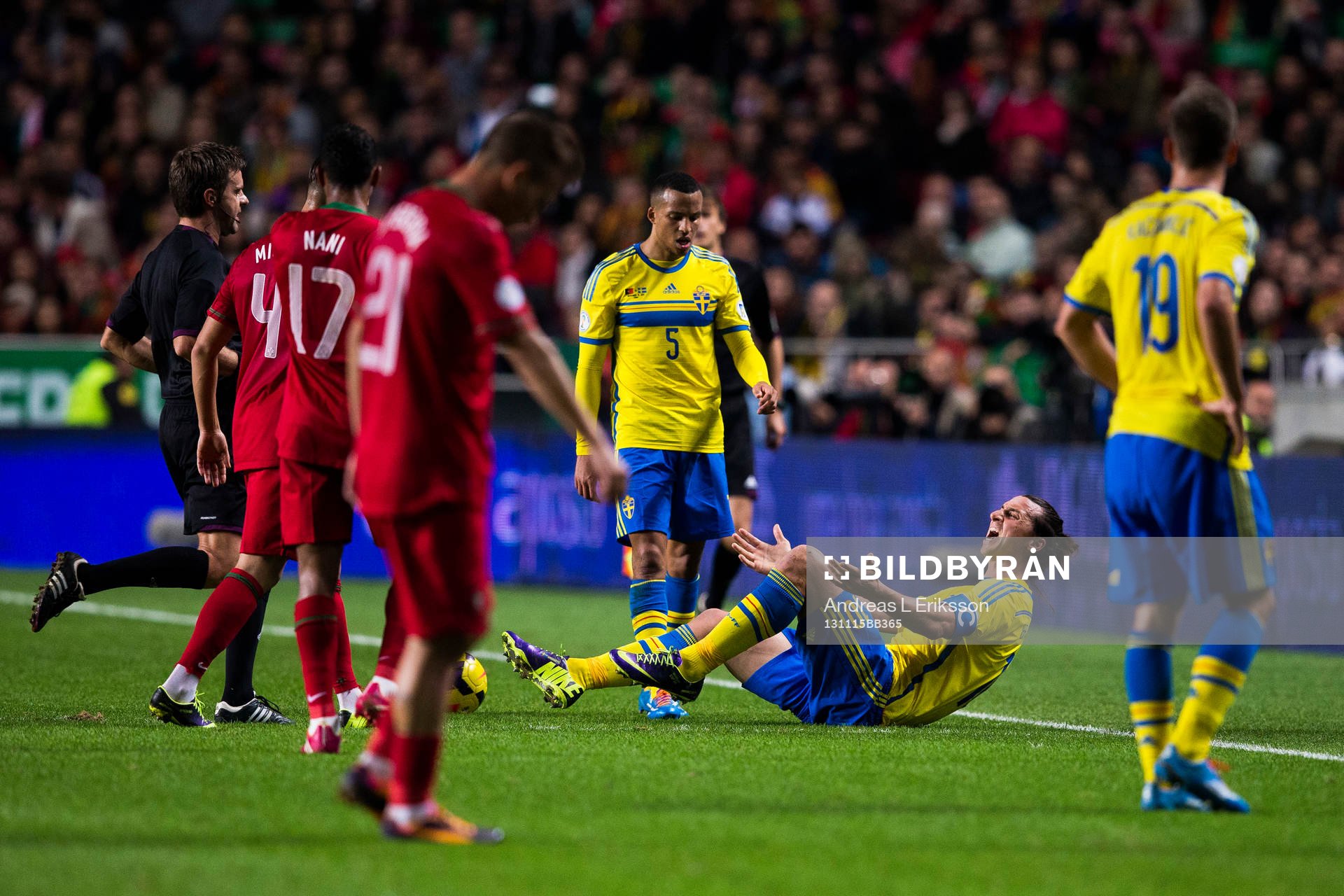 Sveriges Zlatan Ibrahimovic reagerar