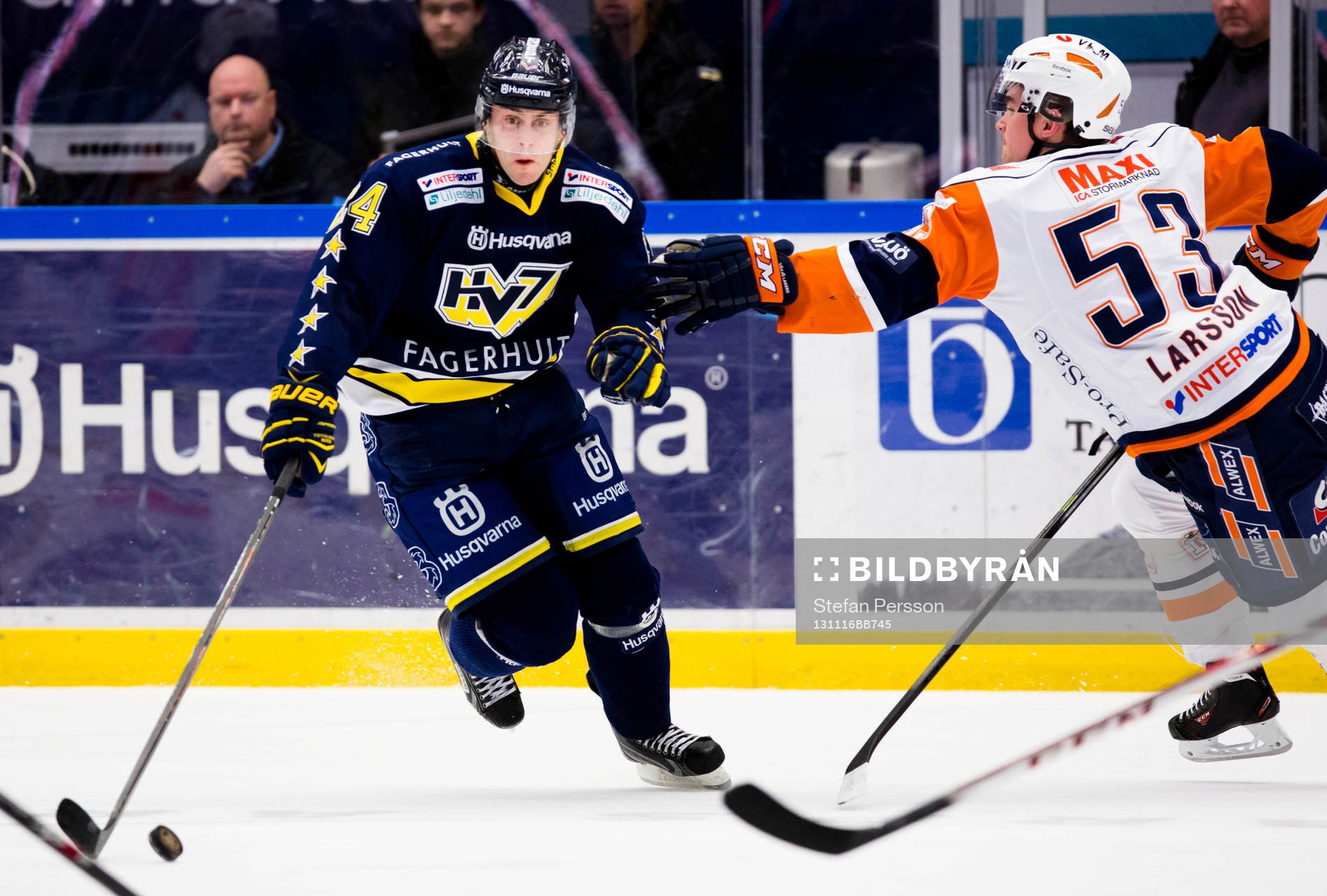 s Eric Christensen mot Växjös Eddie Larsson