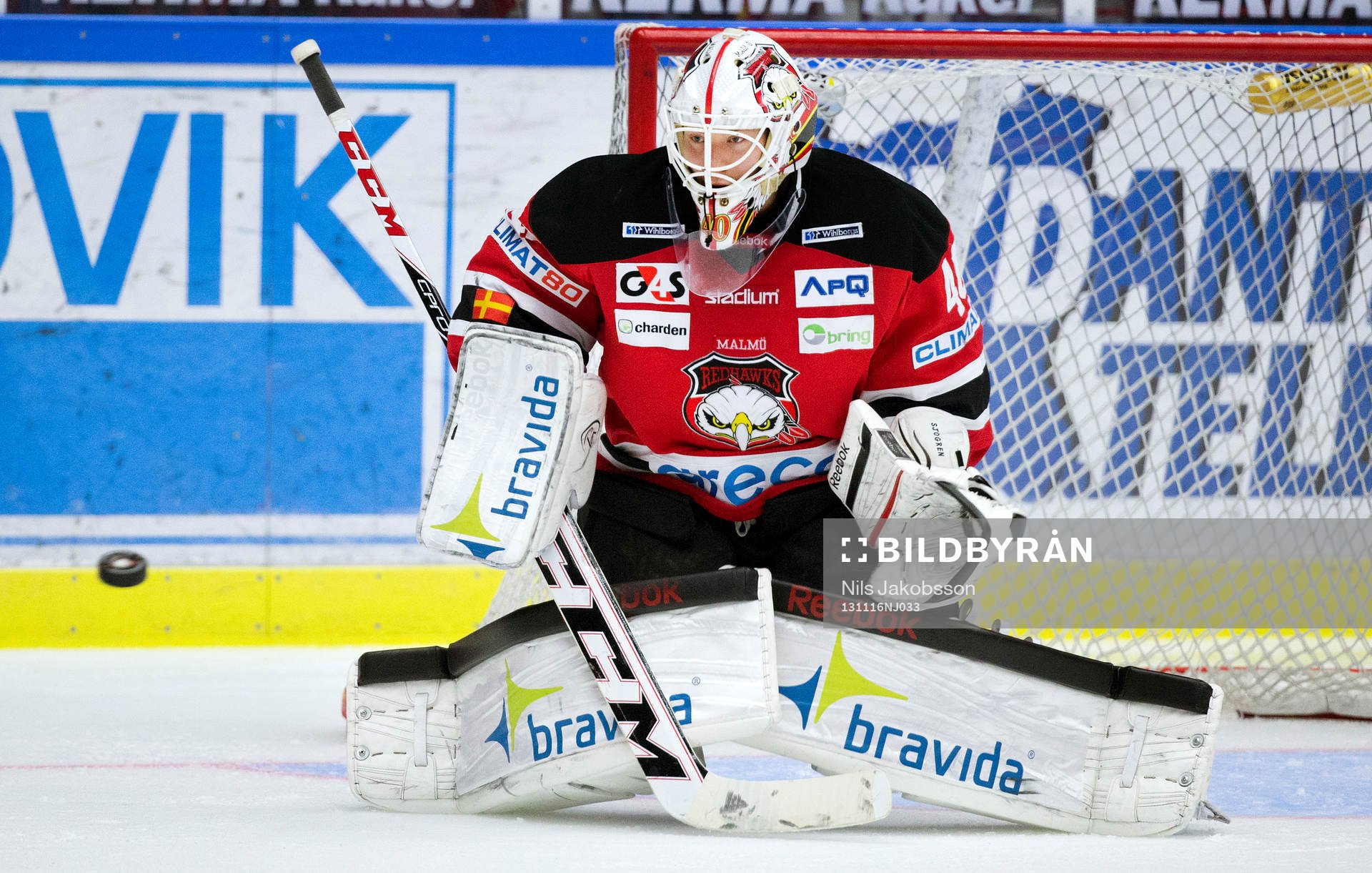 Malmö Redhawks målvakt Pontus Sjögren