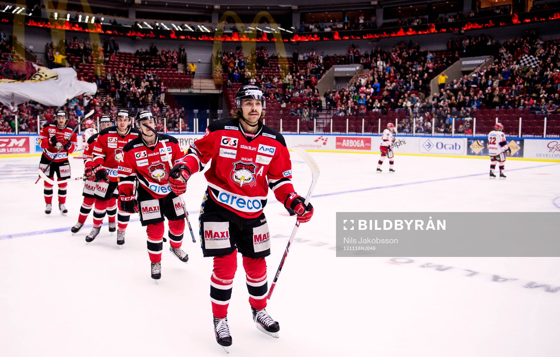 Malmö Redhawks Tobias Ericsson jublar