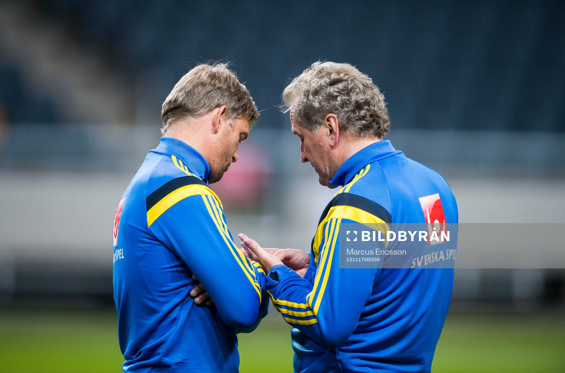 players manager Marcus Allbäck och förbundskapten Erik
