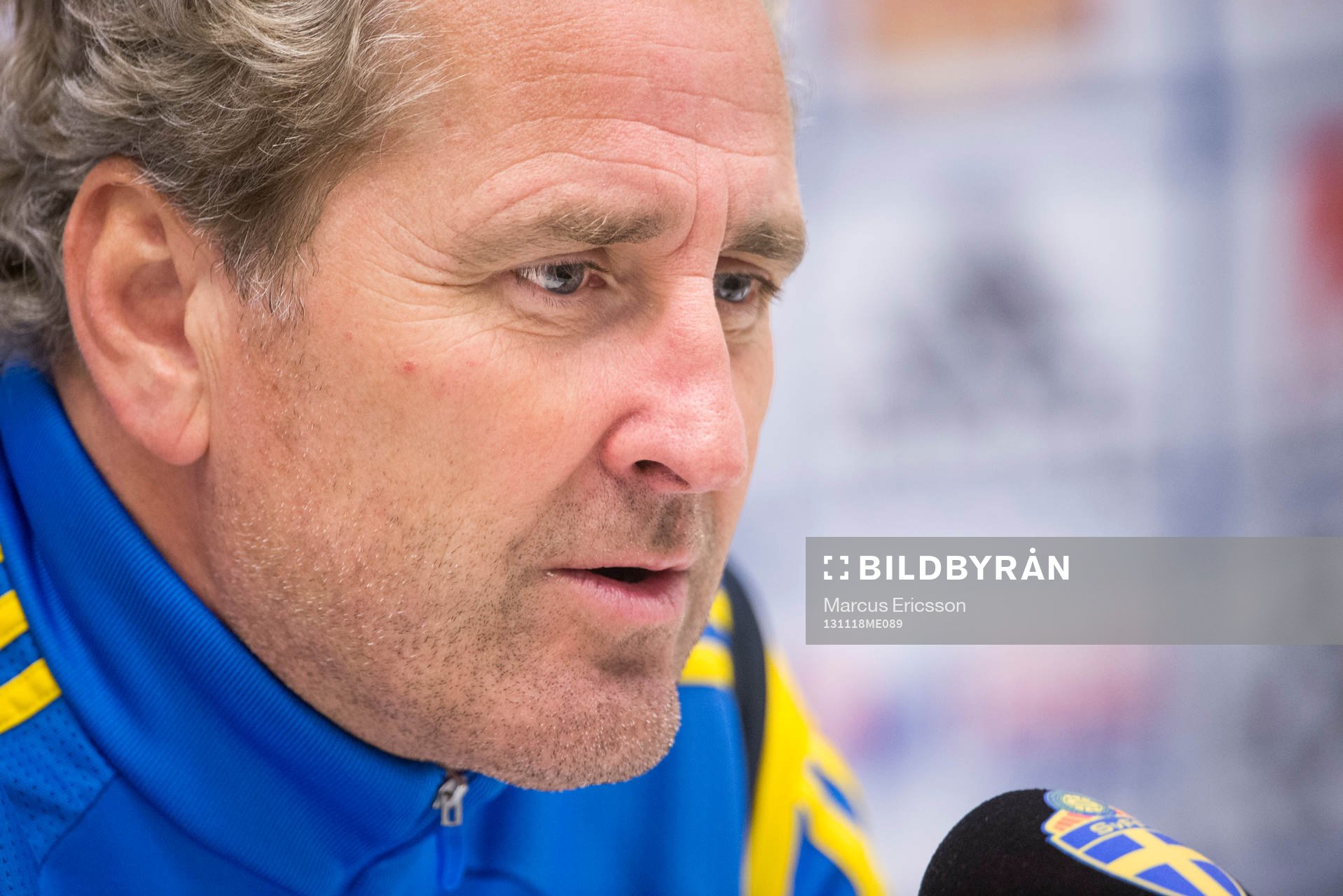 Presskonferens med Sveriges förbundskapten Erik Hamrén