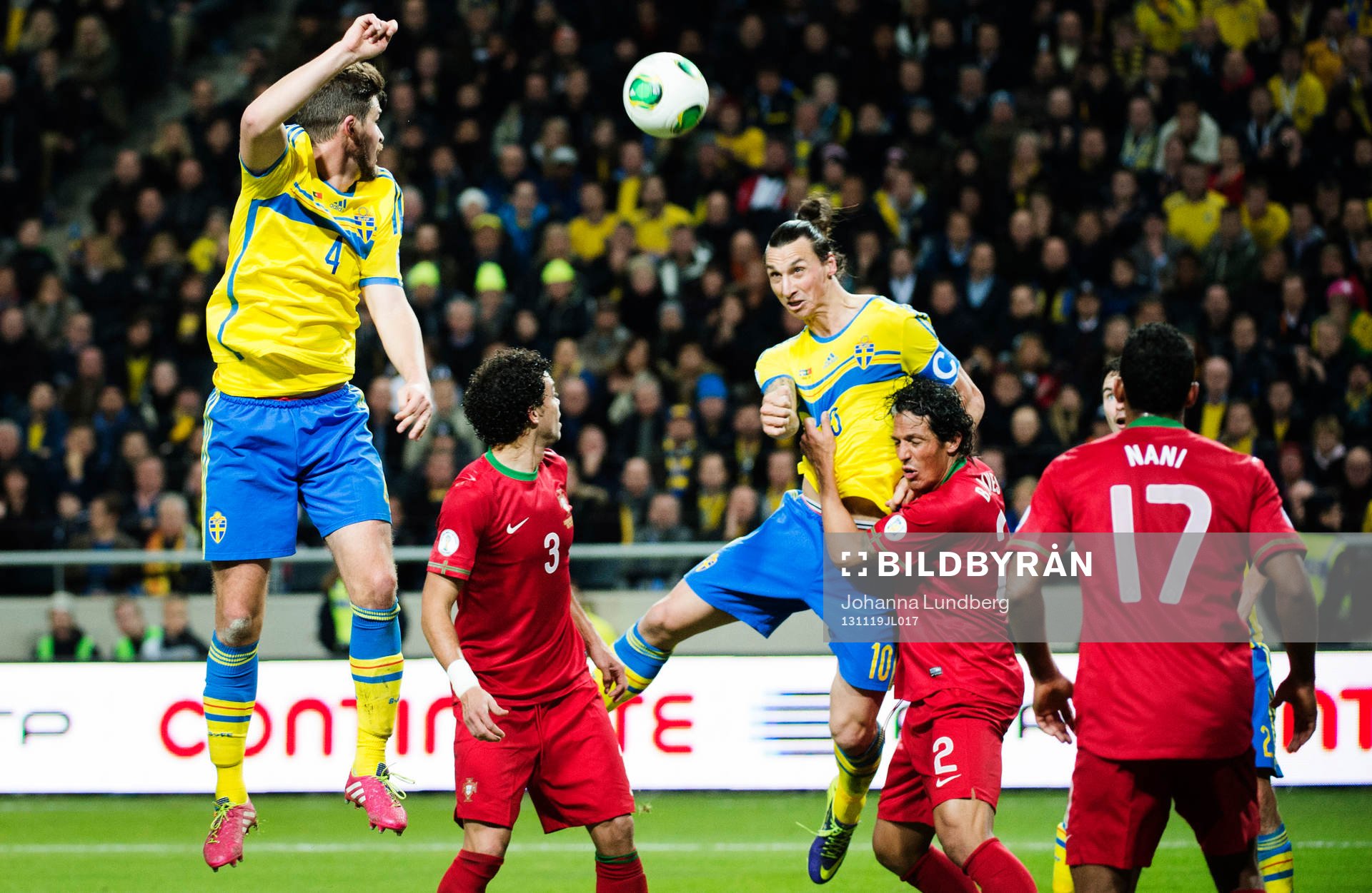 Per Nilsson, Pepe, Zlatan Ibrahimovic, Bruno Alves  och Nani