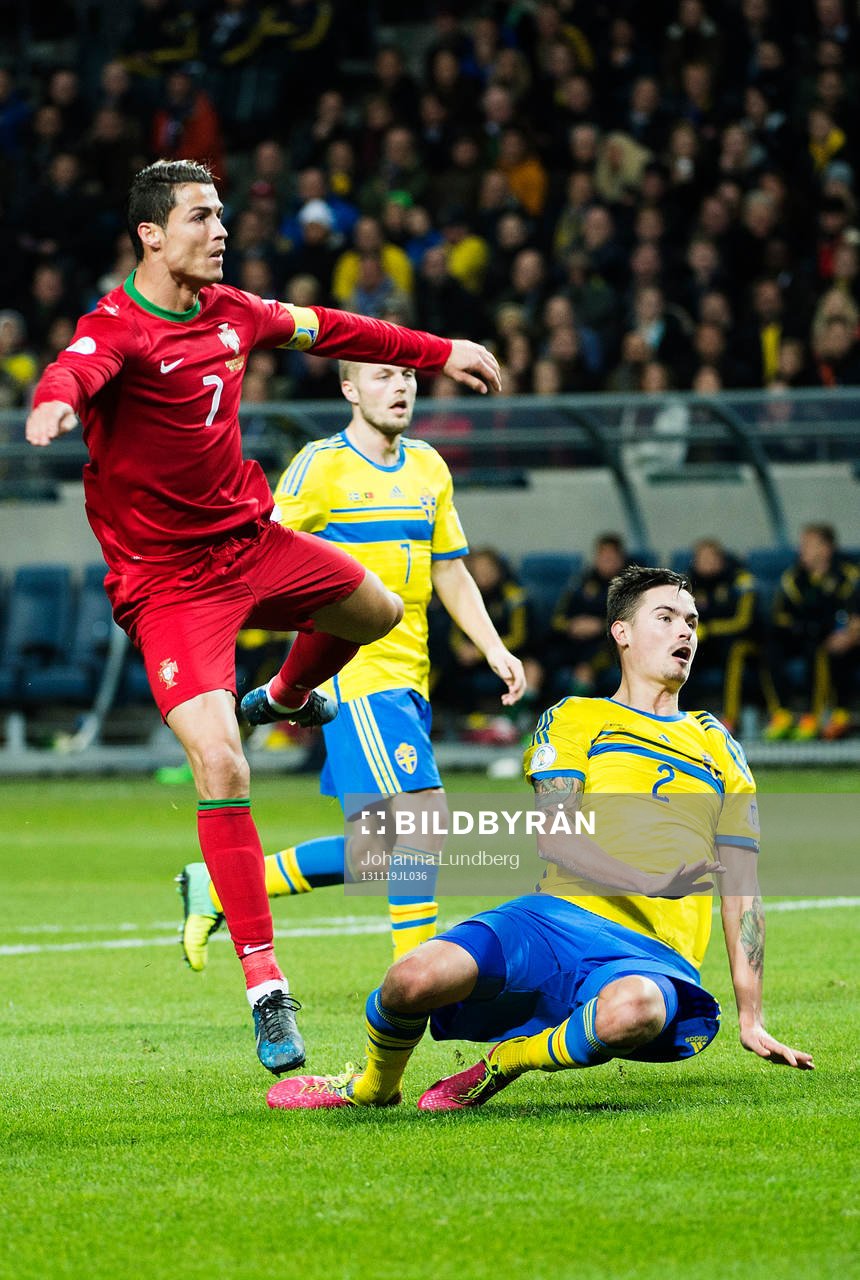 Cristiano Ronaldo och Mikael Lustig