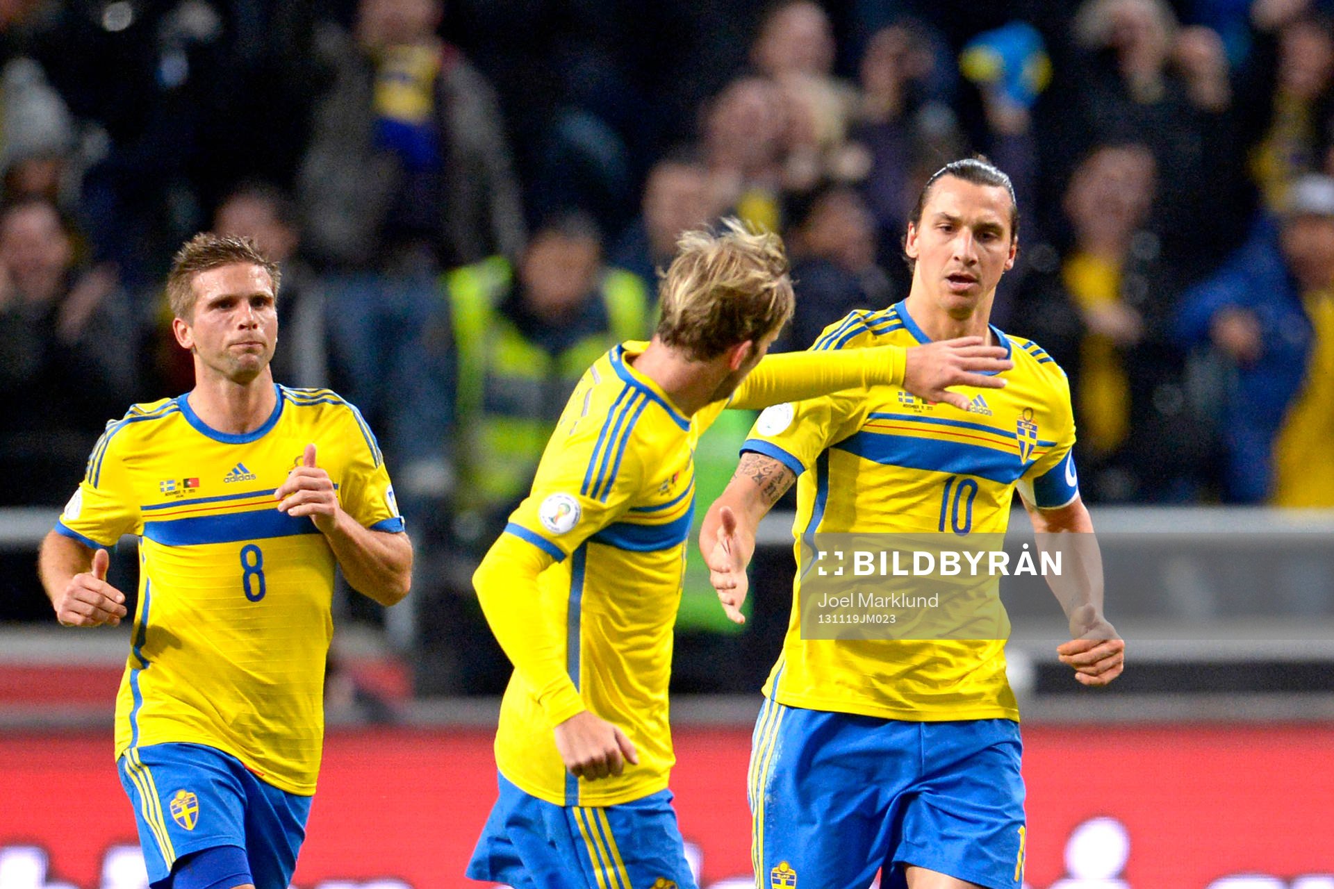 Sveriges Anders Svensson, Mikael Antonsson och Zlatan