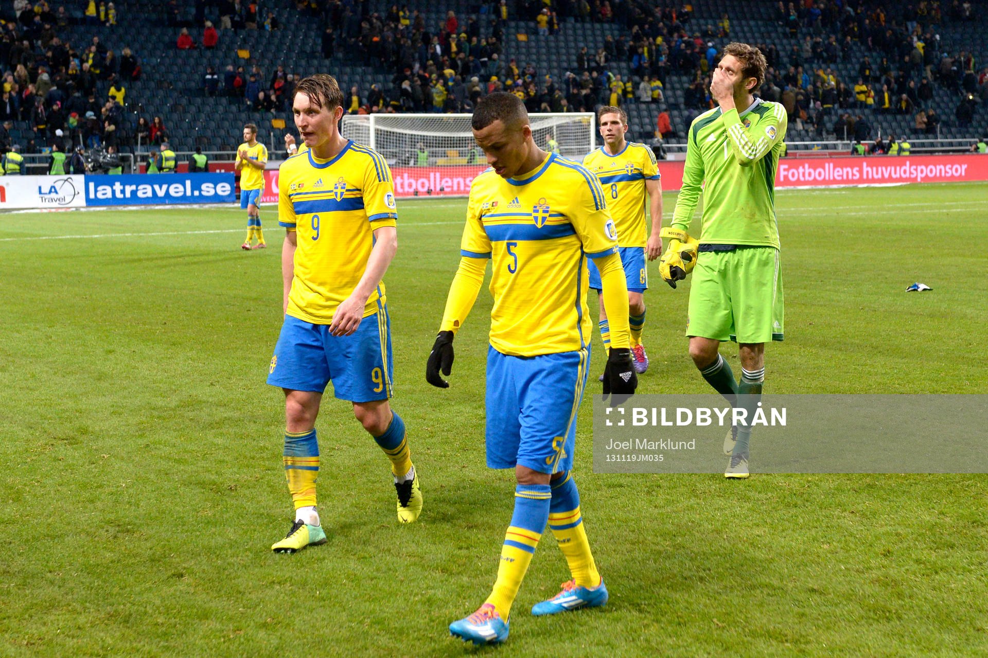 Sveriges Kim Källström, Martin Olsson och målvakt