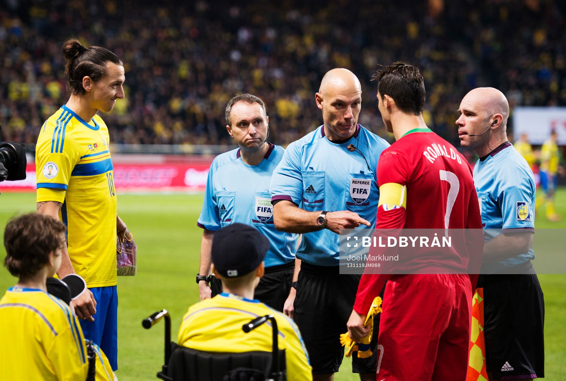Sveriges Zlatan Ibrahimovic och Portugals Cristiano Ronaldo