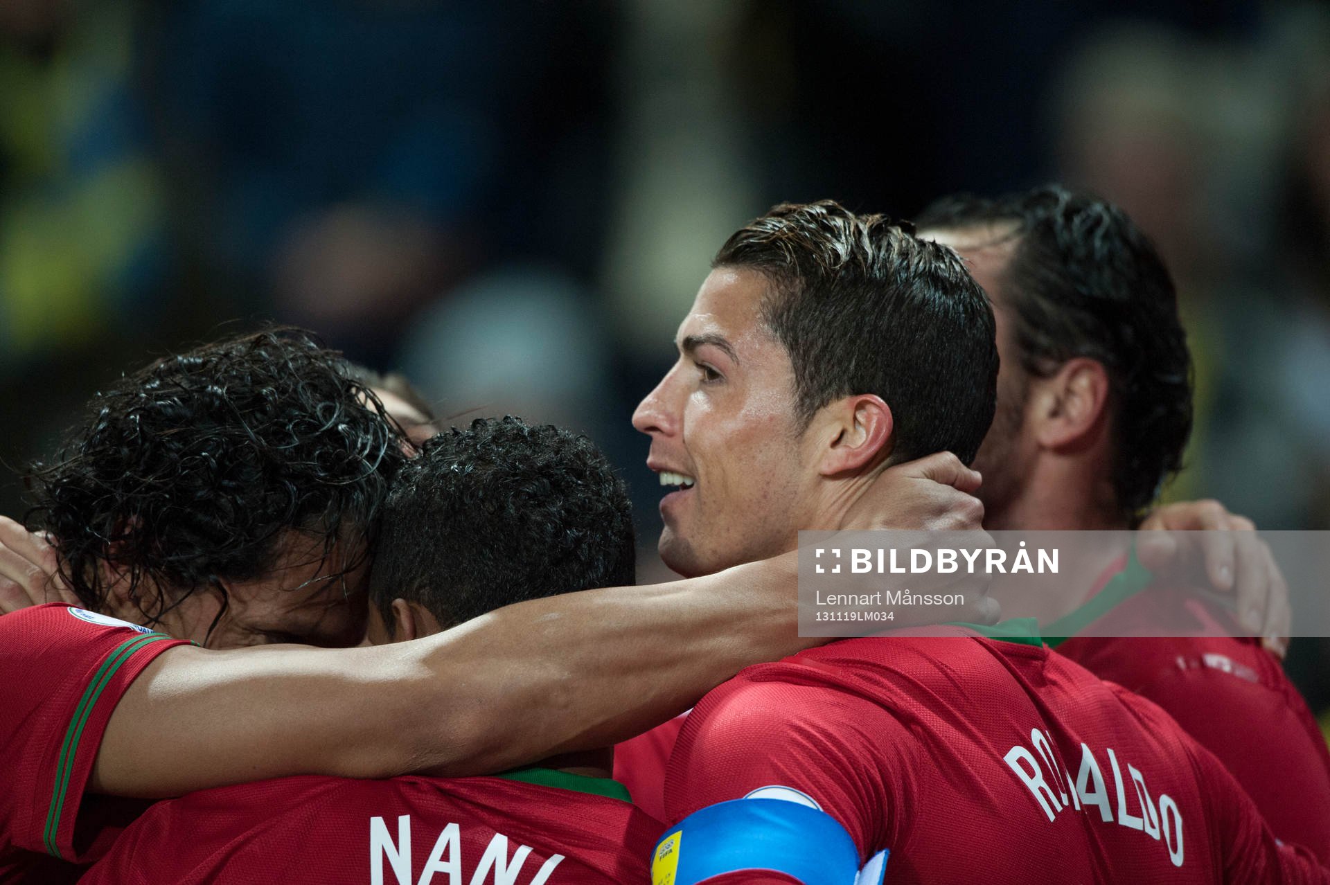 Portugals Cristiano Ronaldo  i VM-kvalet mellan Sverige och