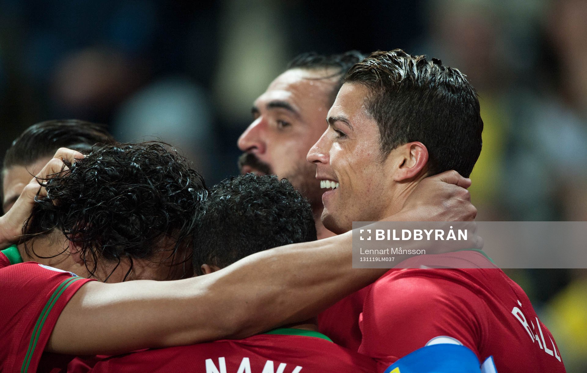 Portugals Cristiano Ronaldo  i VM-kvalet mellan Sverige och