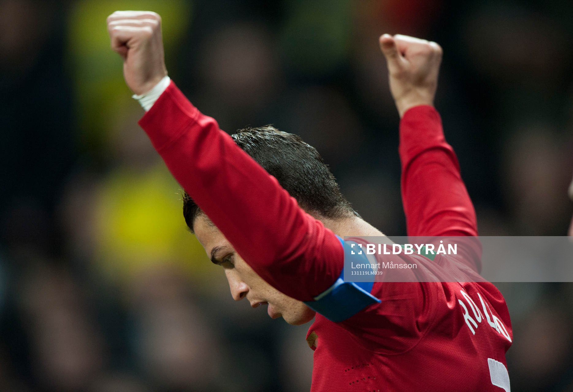 Portugals Cristiano Ronaldo  i VM-kvalet mellan Sverige och