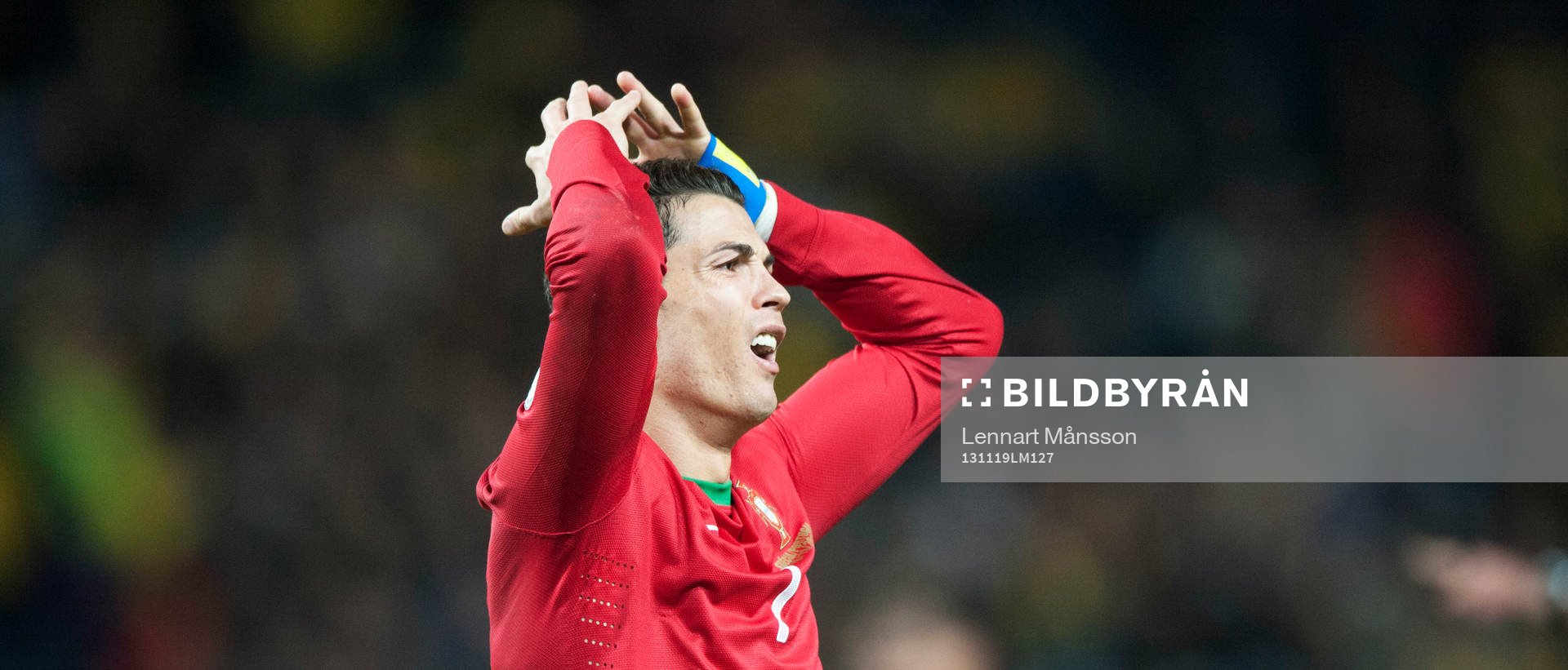 Portugals Cristiano Ronaldo i VM-kvalet mellan Sverige och