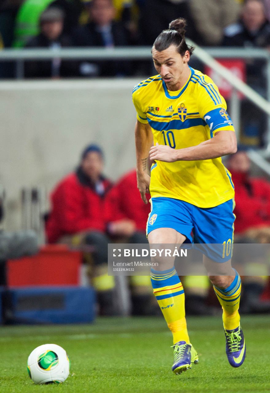 Zlatan Ibrahimovic i VM-kvalet mellan Sverige och Portugal