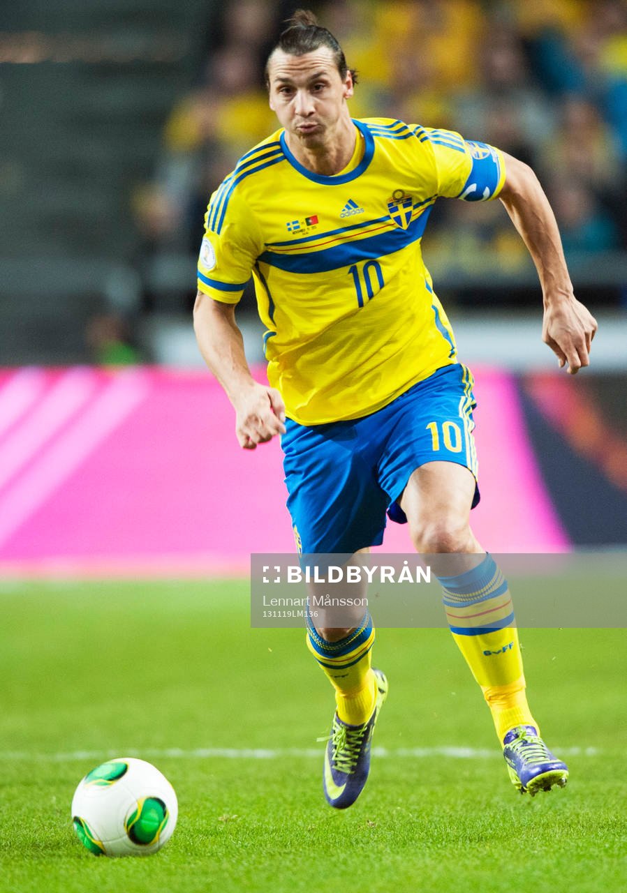 Zlatan Ibrahimovic i VM-kvalet mellan Sverige och Portugal