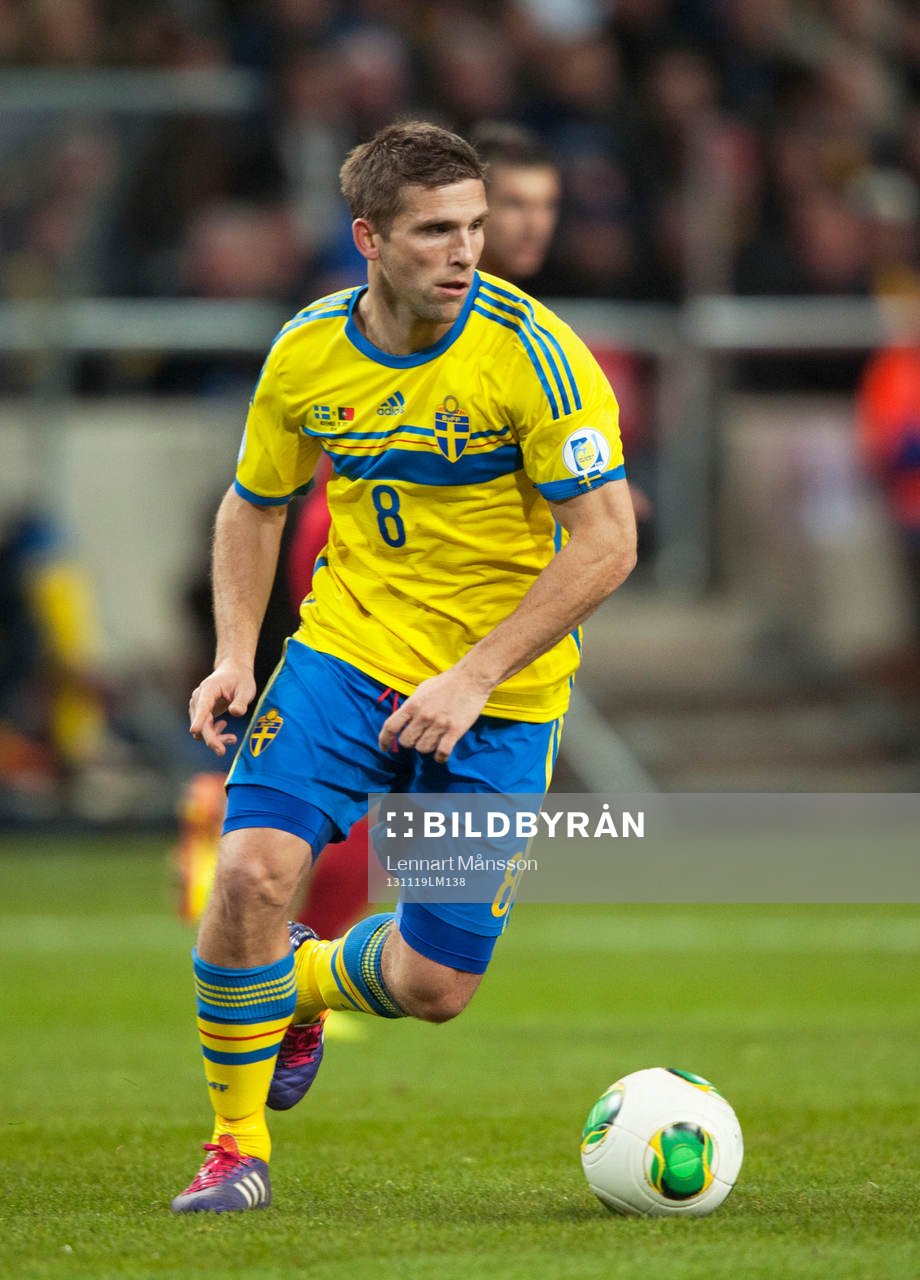Anders Svensson i VM-kvalet mellan Sverige och Portugal i
