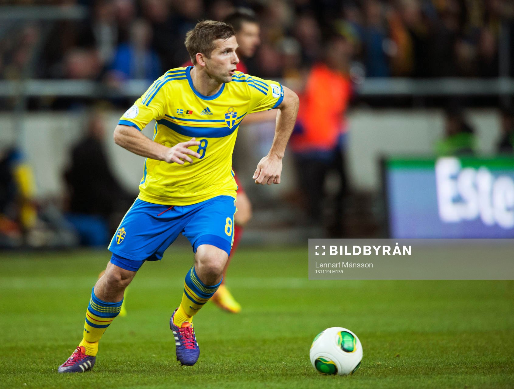 Anders Svensson i VM-kvalet mellan Sverige och Portugal i