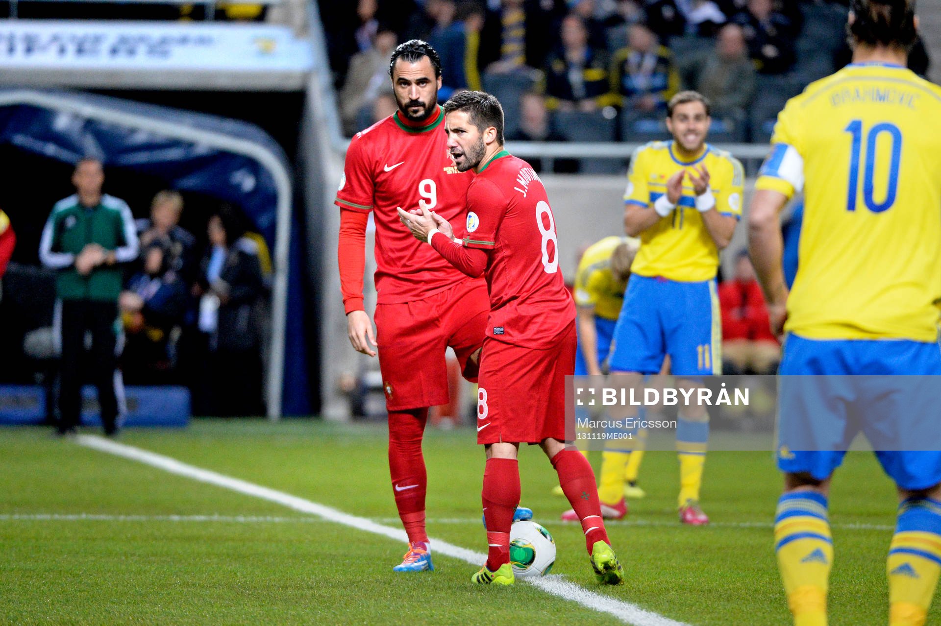 Portugals Joâo Moutinho och Hugo Almeida