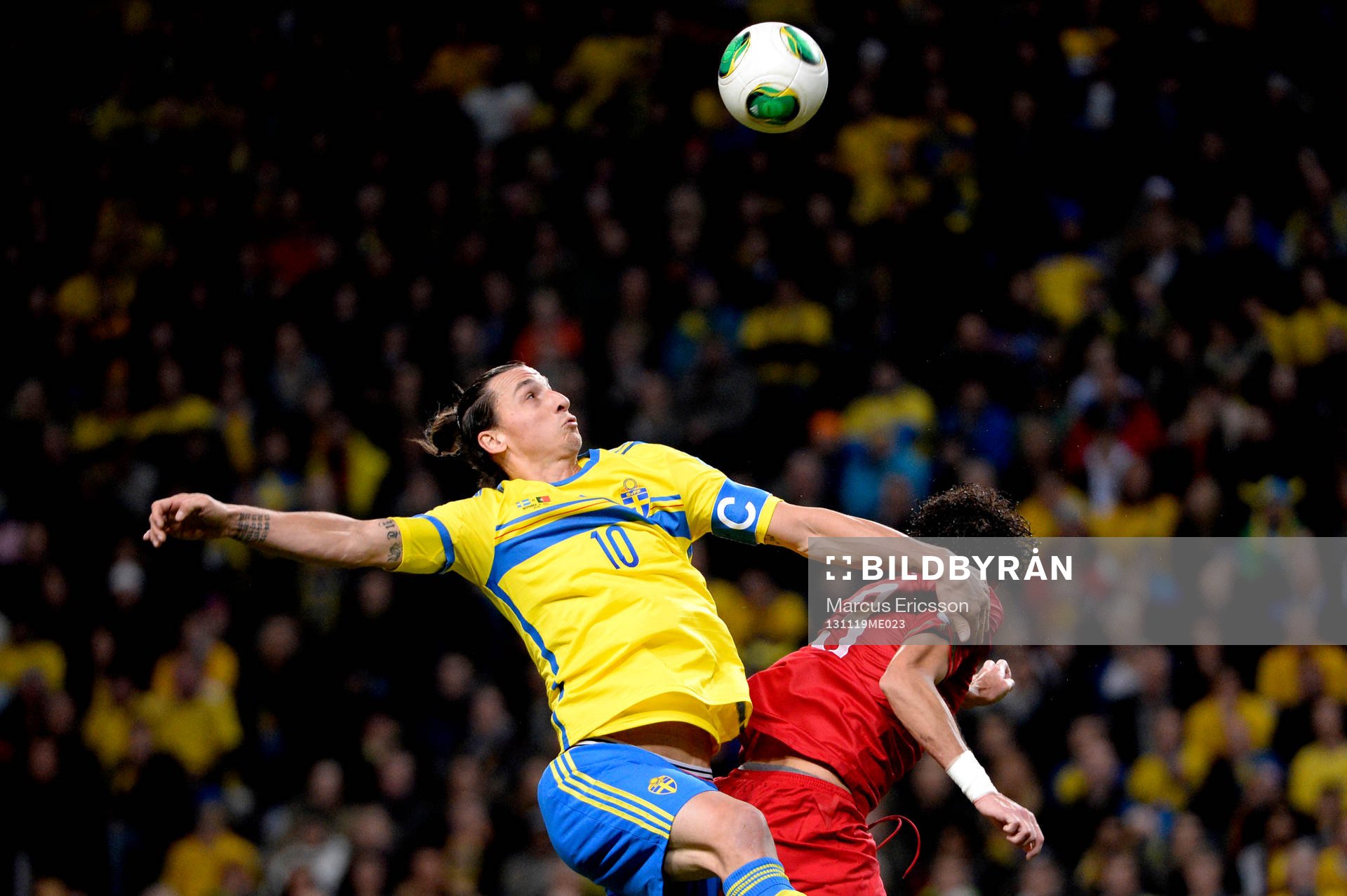 Sveriges Zlatan Ibrahimovic i nickduell med Portugals Pepe