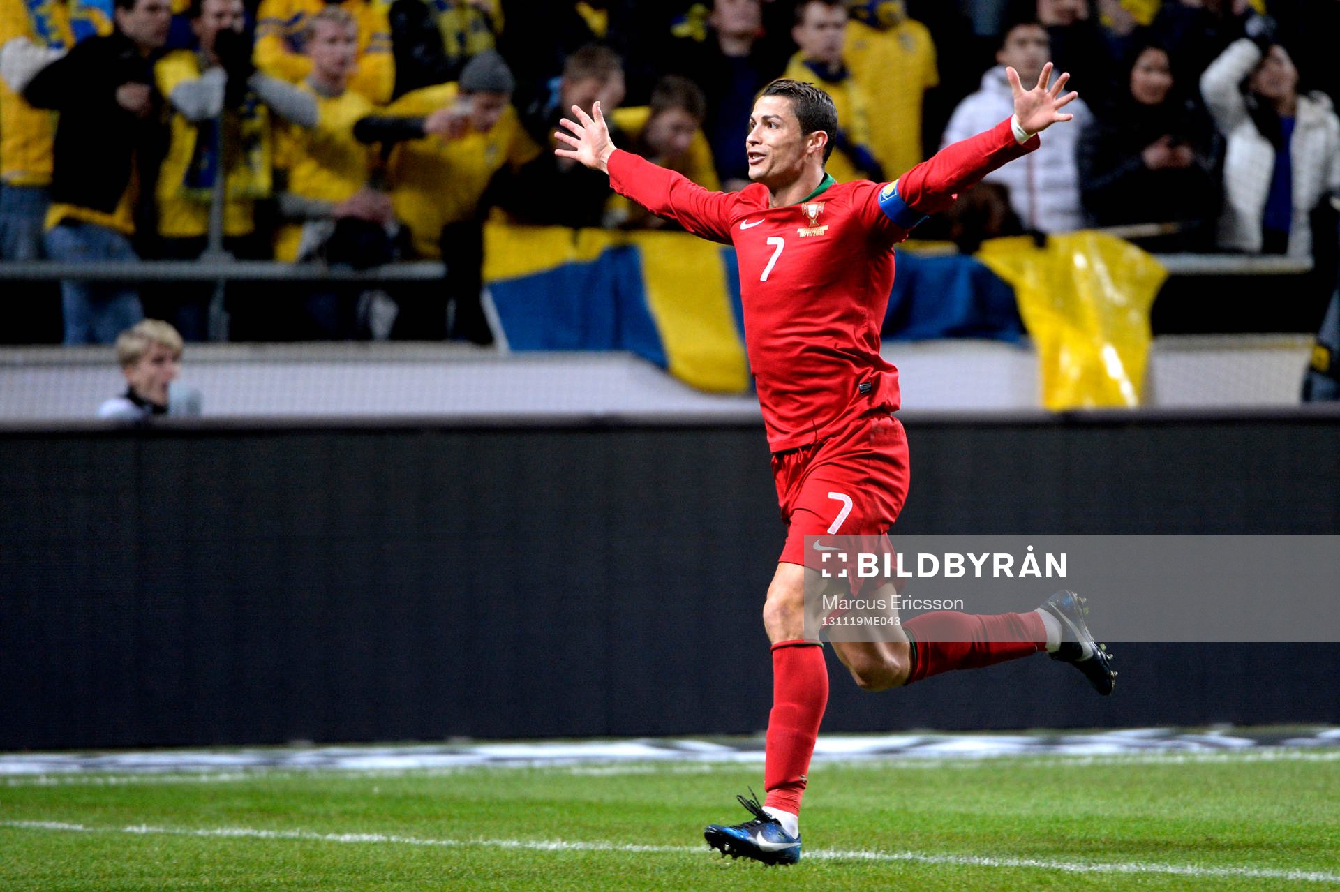 Portugals Cristiano Ronaldo jublar