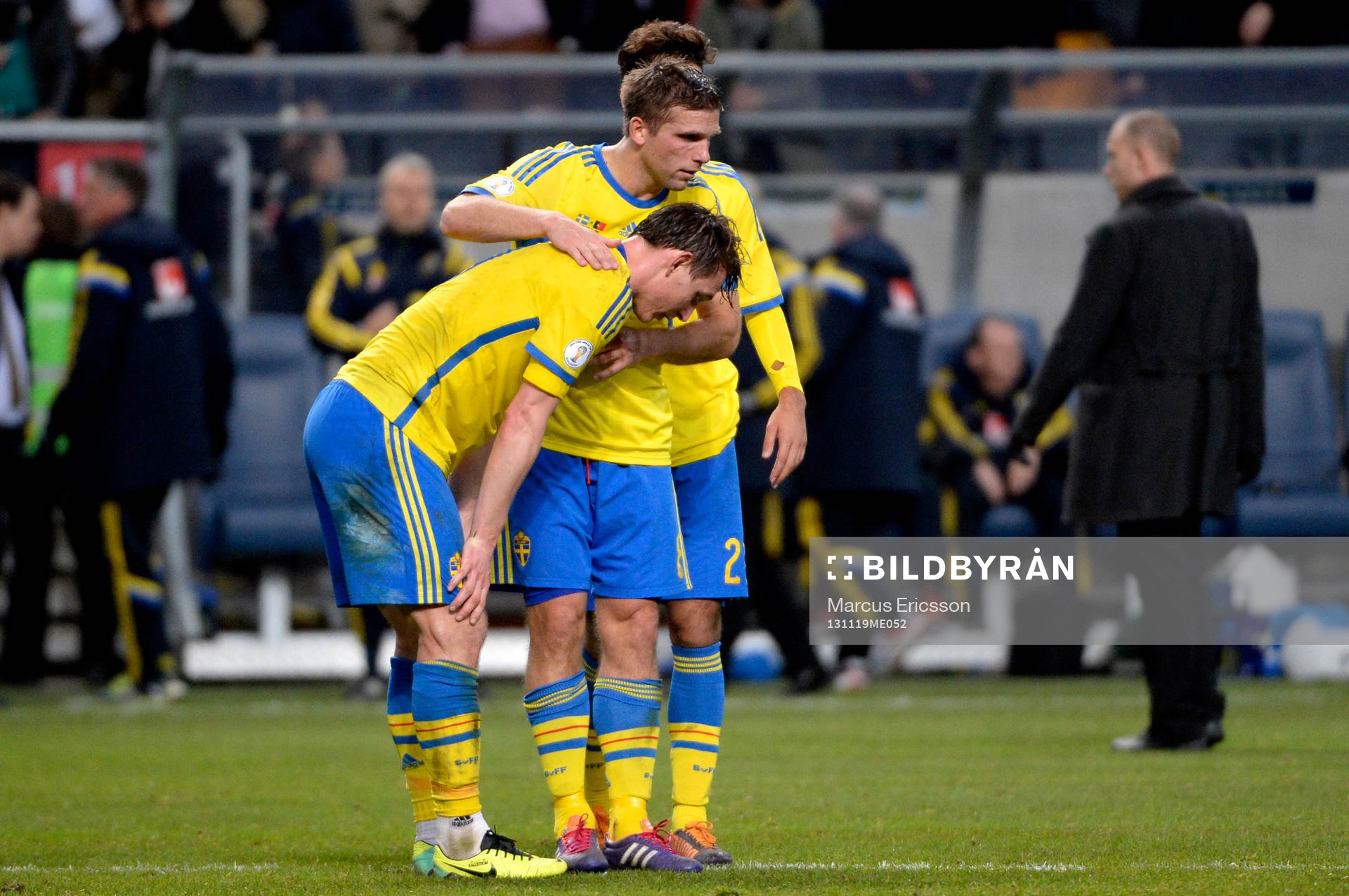 Sveriges Anders Svensson och Kim Källström deppar