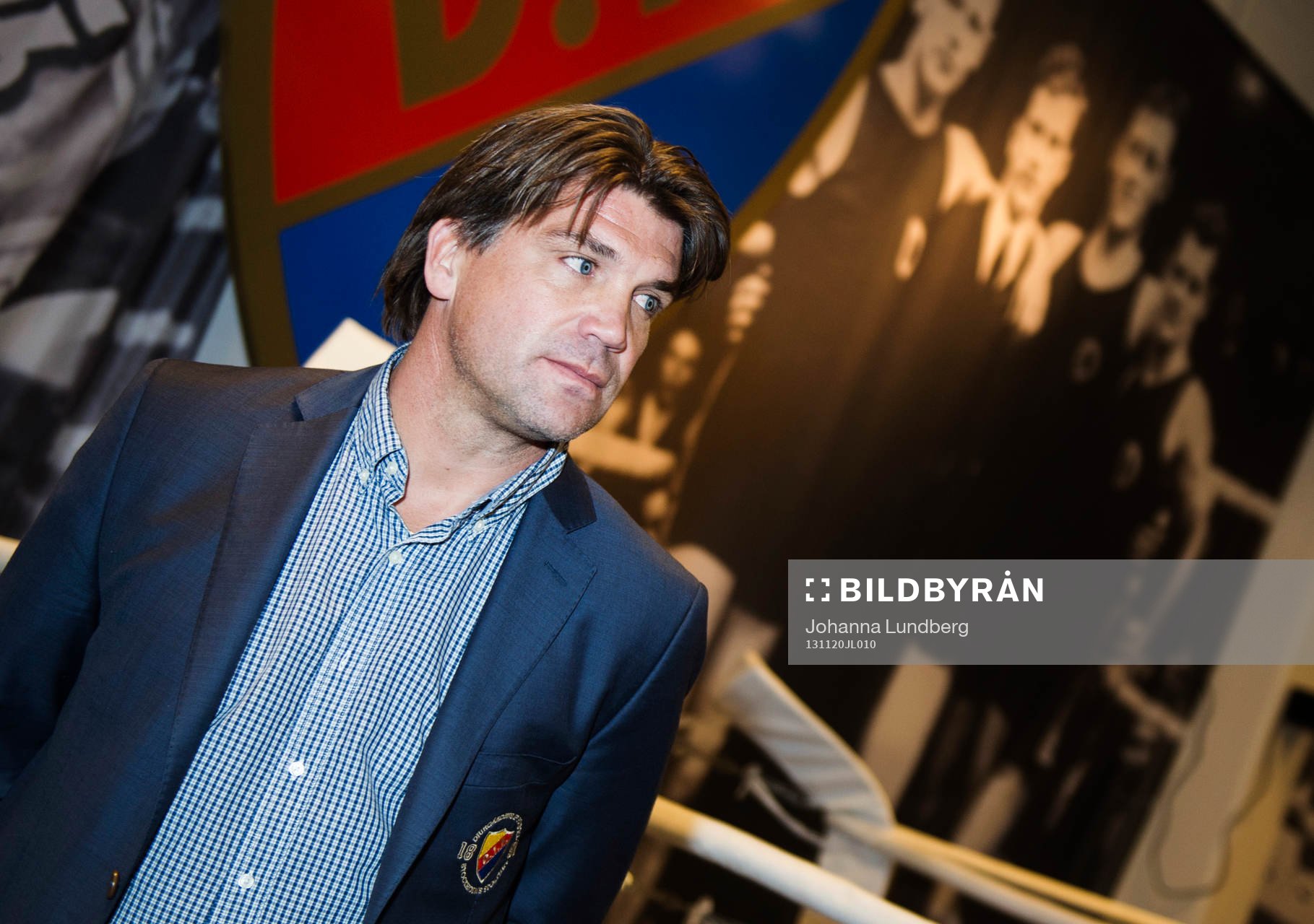 Djurgårdens Sportchef Bosse Andersson under en presskonferens den 20 november 2013 i Stockholm.