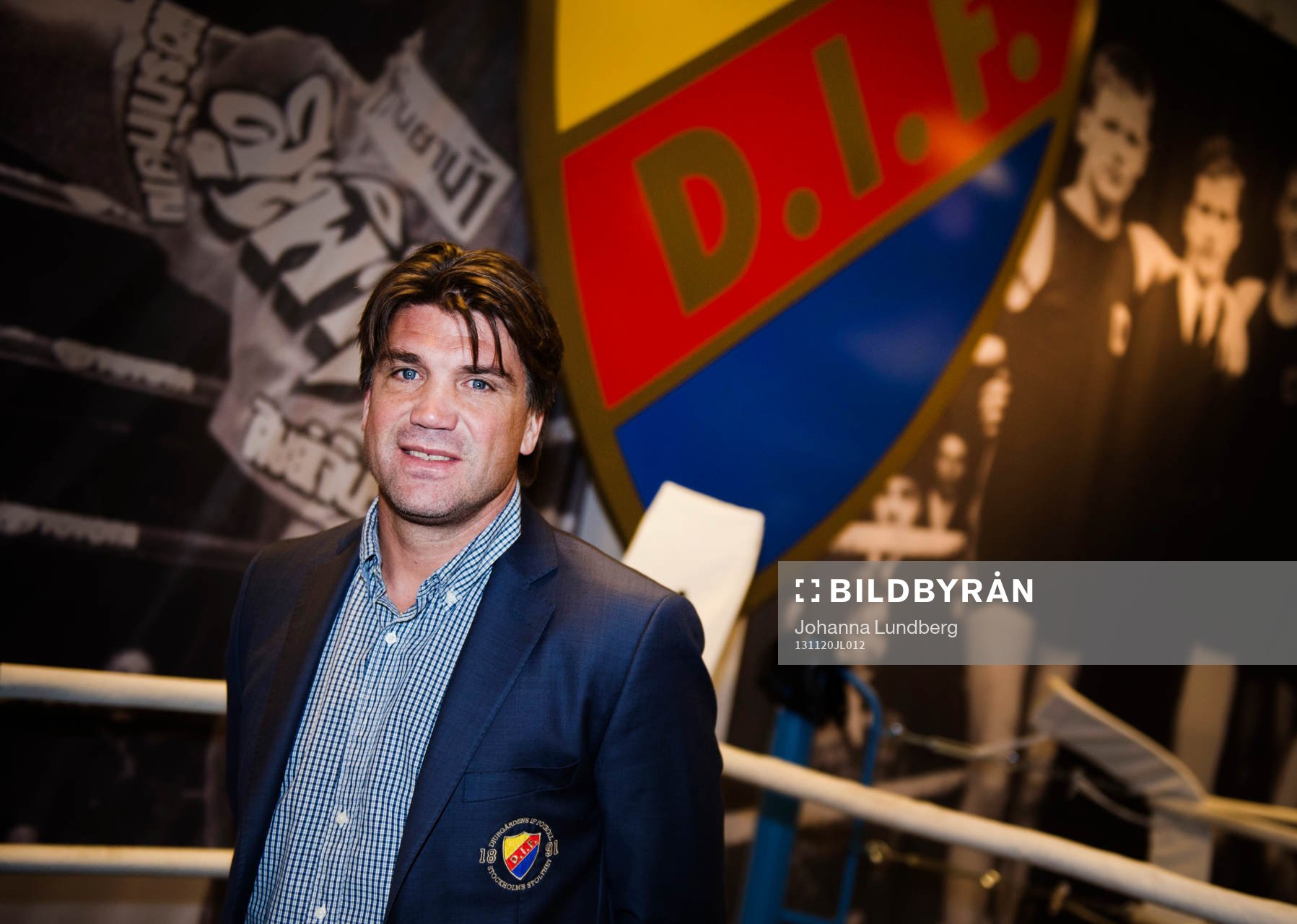Djurgårdens Sportchef Bosse Andersson under en presskonferens den 20 november 2013 i Stockholm.