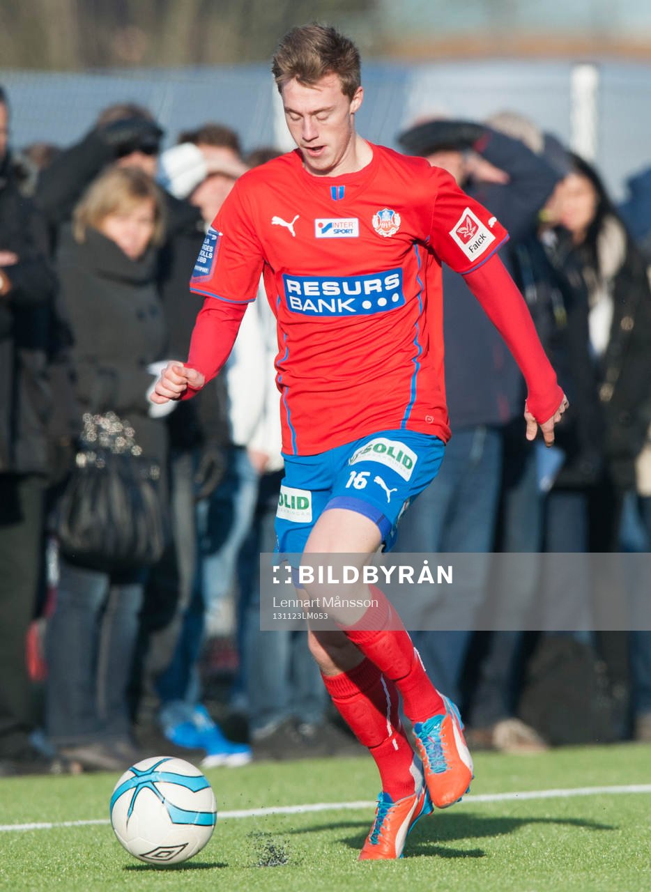 Helsingborgs  i en träningsmatch mellan Mjällby och