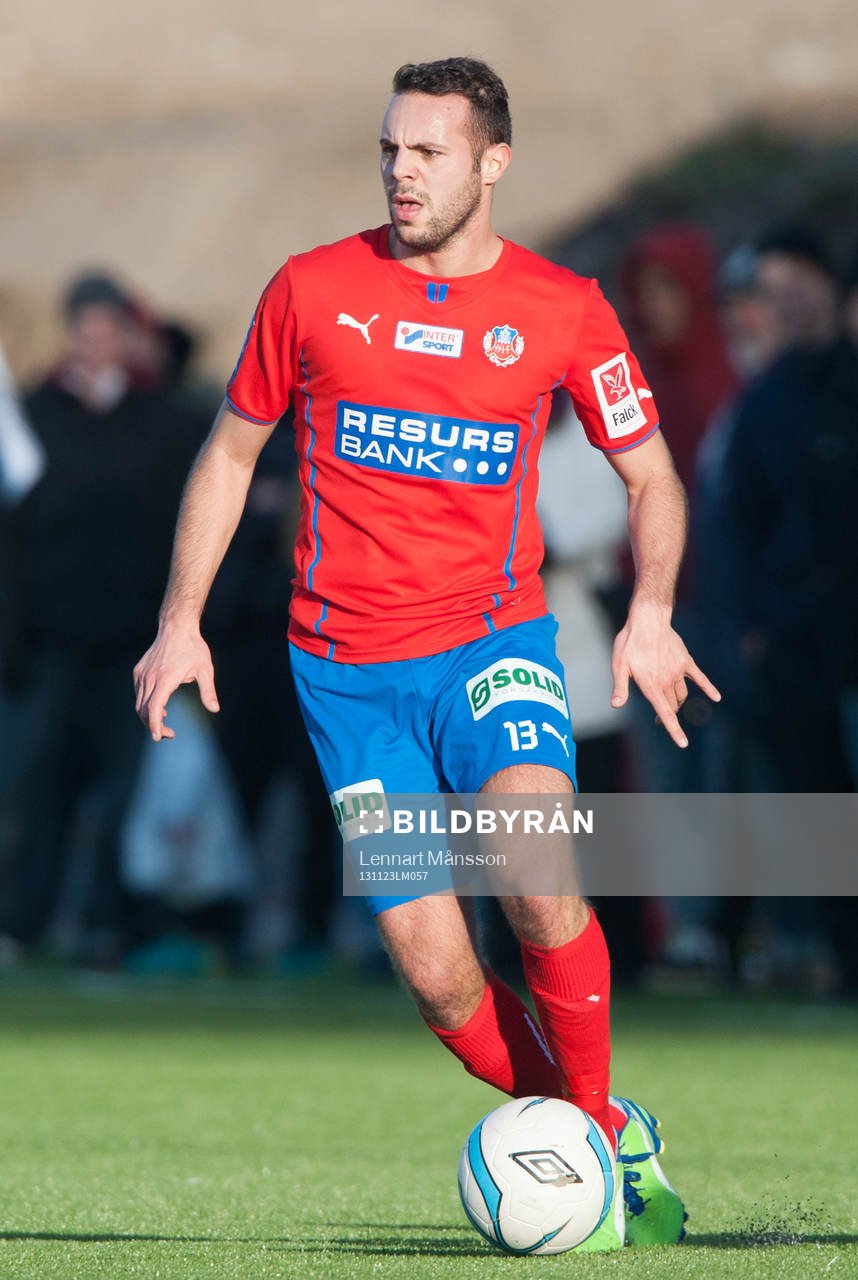 Helsingborgs Alexander Zaim i en träningsmatch mellan