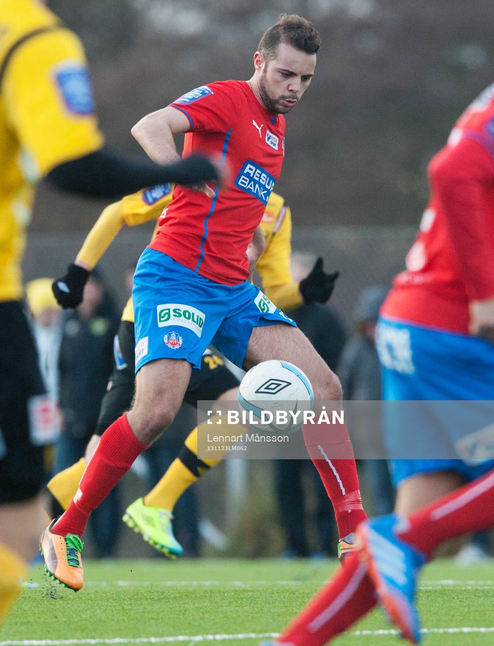 Helsingborgs Alexander Zaim i en träningsmatch mellan