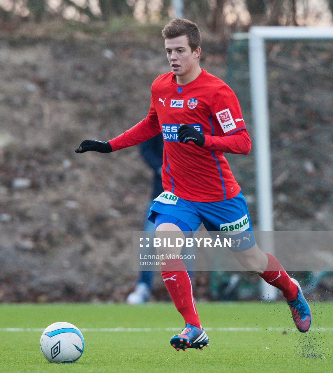 Helsingborgs Juha Hakola i en träningsmatch mellan