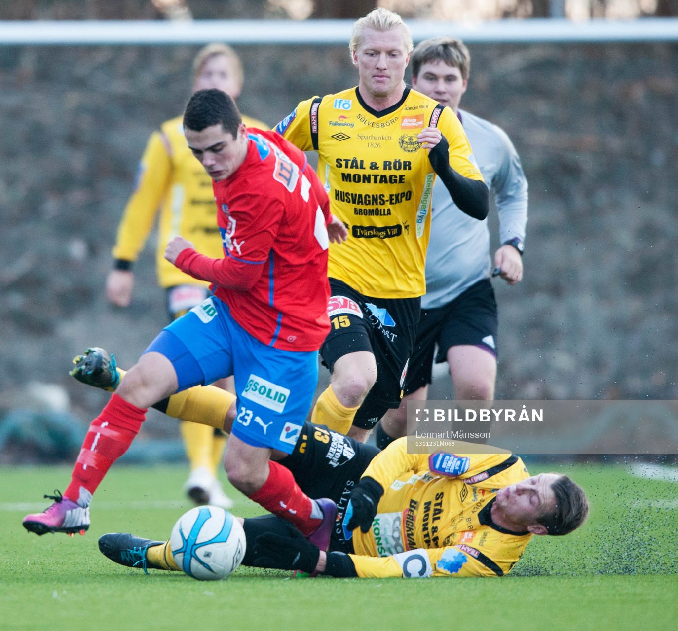 Helsingborgs Granit Sherifi i en träningsmatch mellan