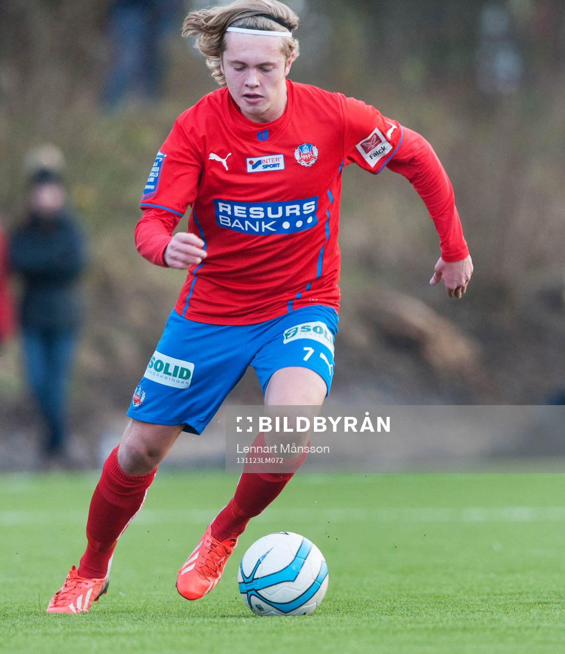 Helsingborgs  i en träningsmatch mellan Mjällby och