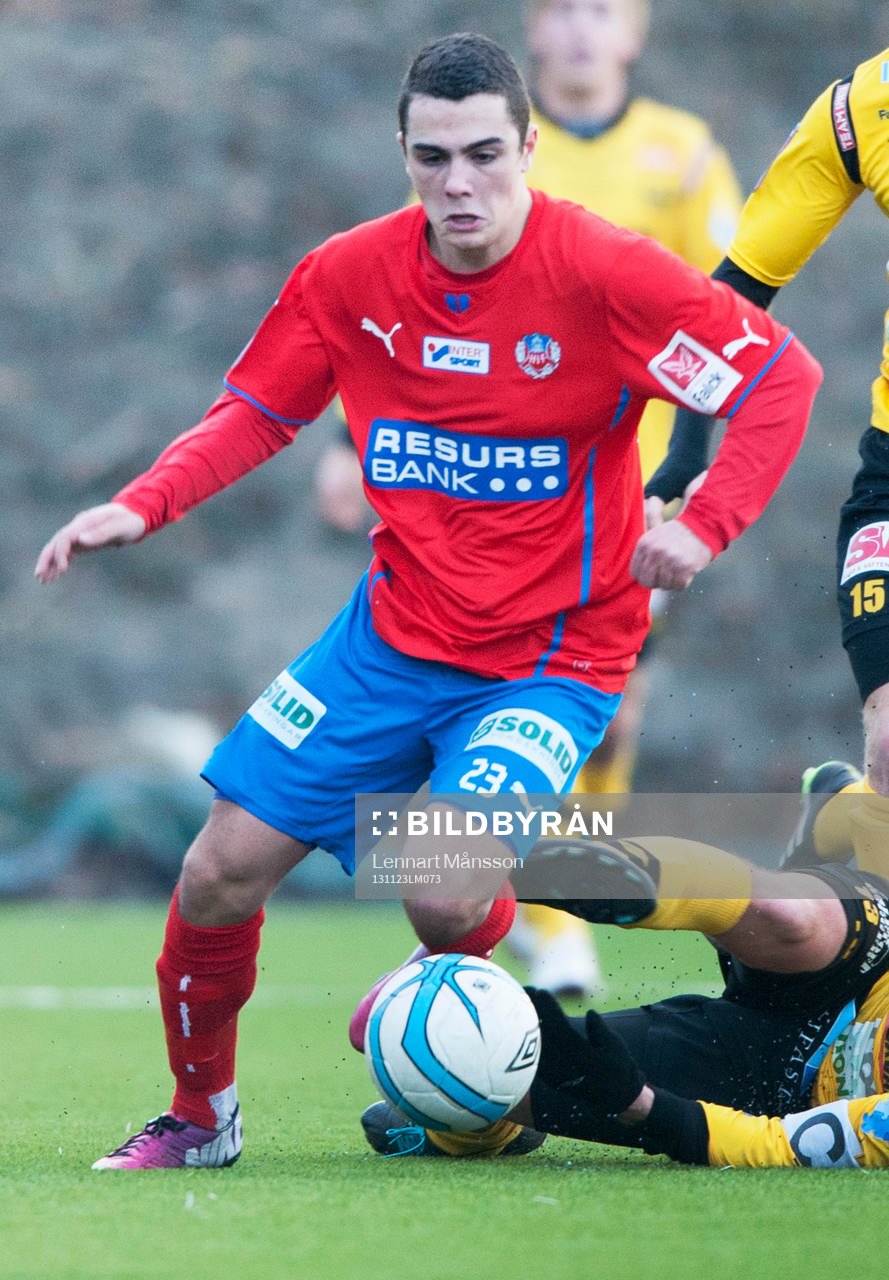 Helsingborgs Granit Sherifi i en träningsmatch mellan