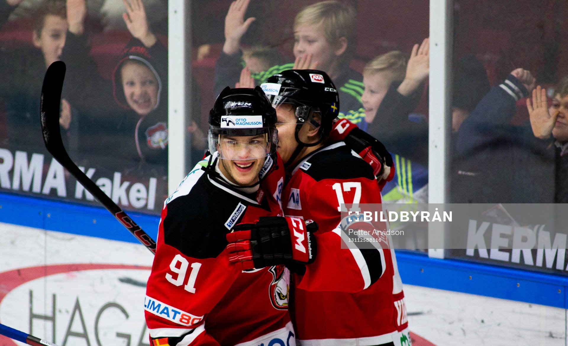 Malmö Redhawks Björn Svensson jublar
