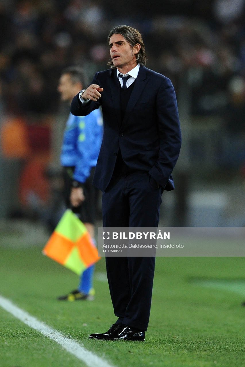  Fotboll, Serie A, AS Roma - Cagliari: Diego Lopez, allenatore del Cagliari.