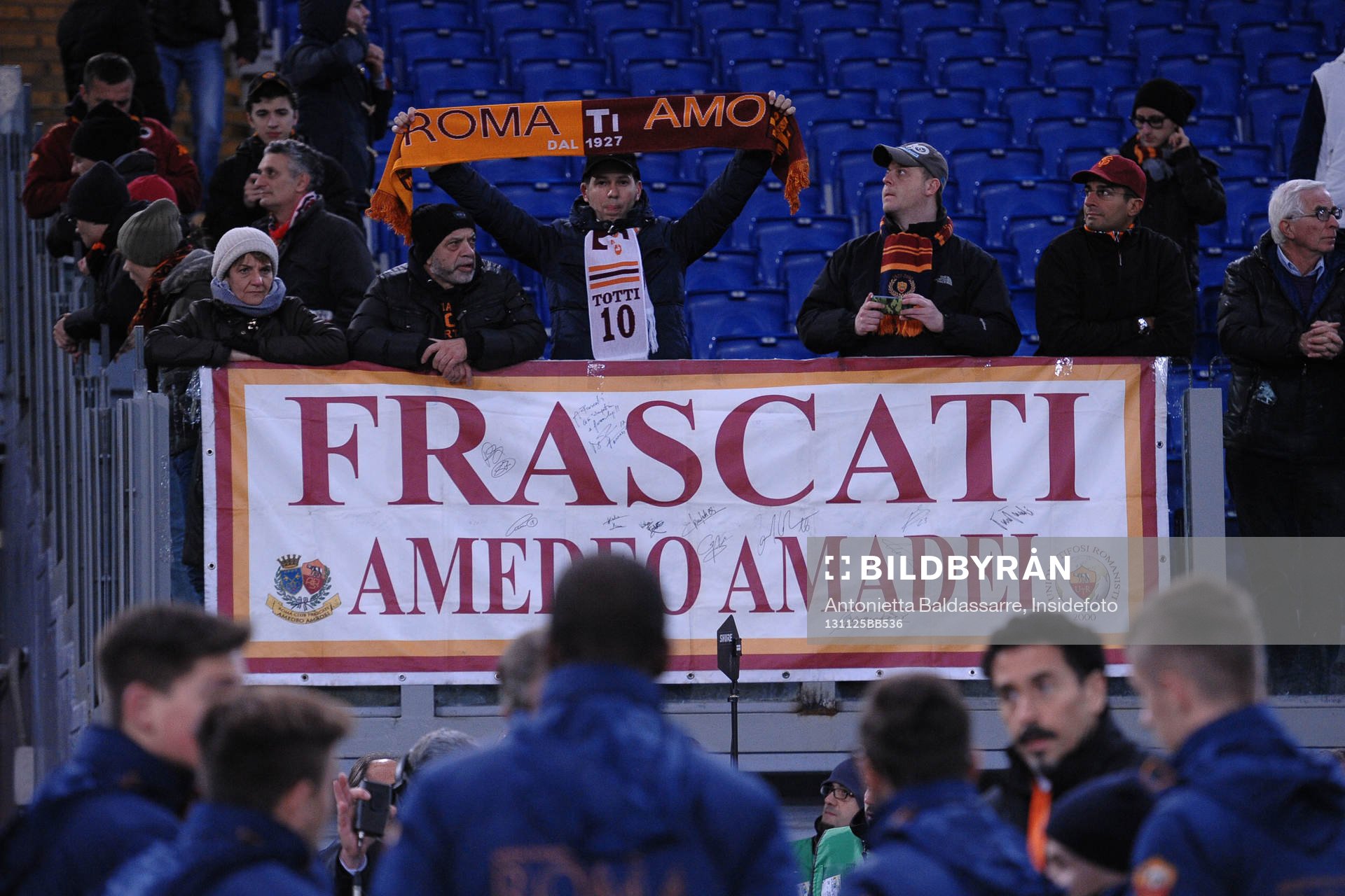 striscione dei tifosi romanisti
