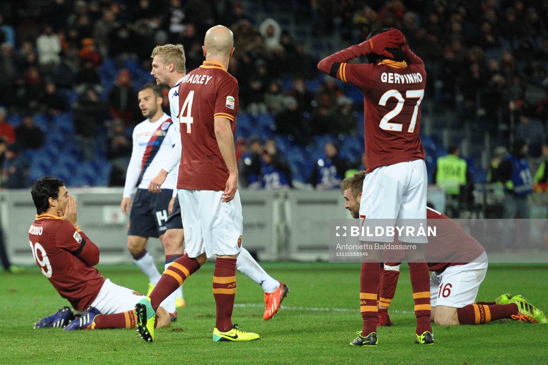Delusione di Gervinho e Burdisso Roma