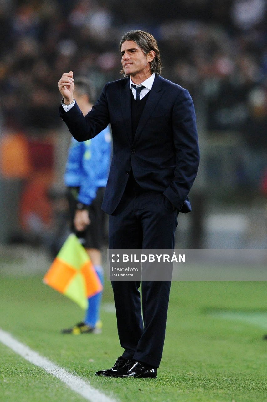  Fotboll, Serie A, AS Roma - Cagliari: Diego Lopez, allenatore del Cagliari.